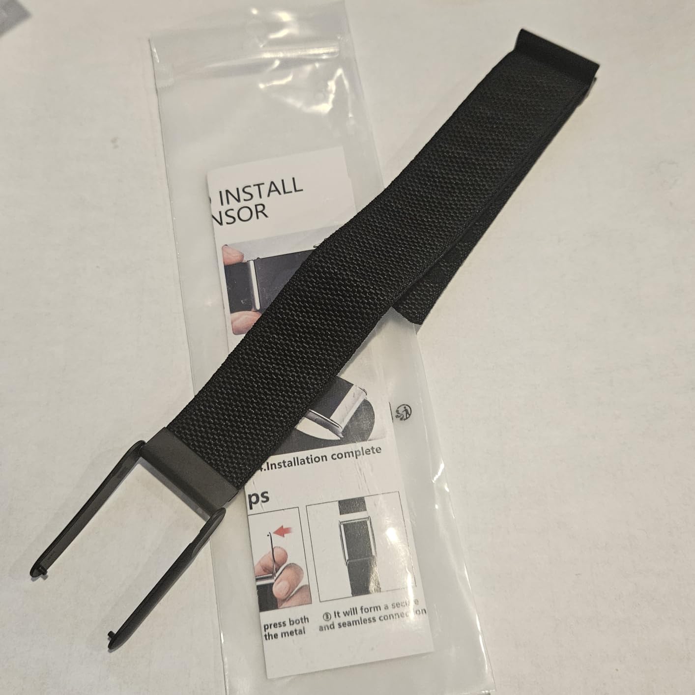Getino Sport Band Compatible with Whoop 5.0 Bands One, Peak and Life/MG, Breathable Adjustable Elastic Replacement Soft Nylon Strap Accessories for Whoop Band 5.0 Fitness Tracker, BlackBlack customer photo 2