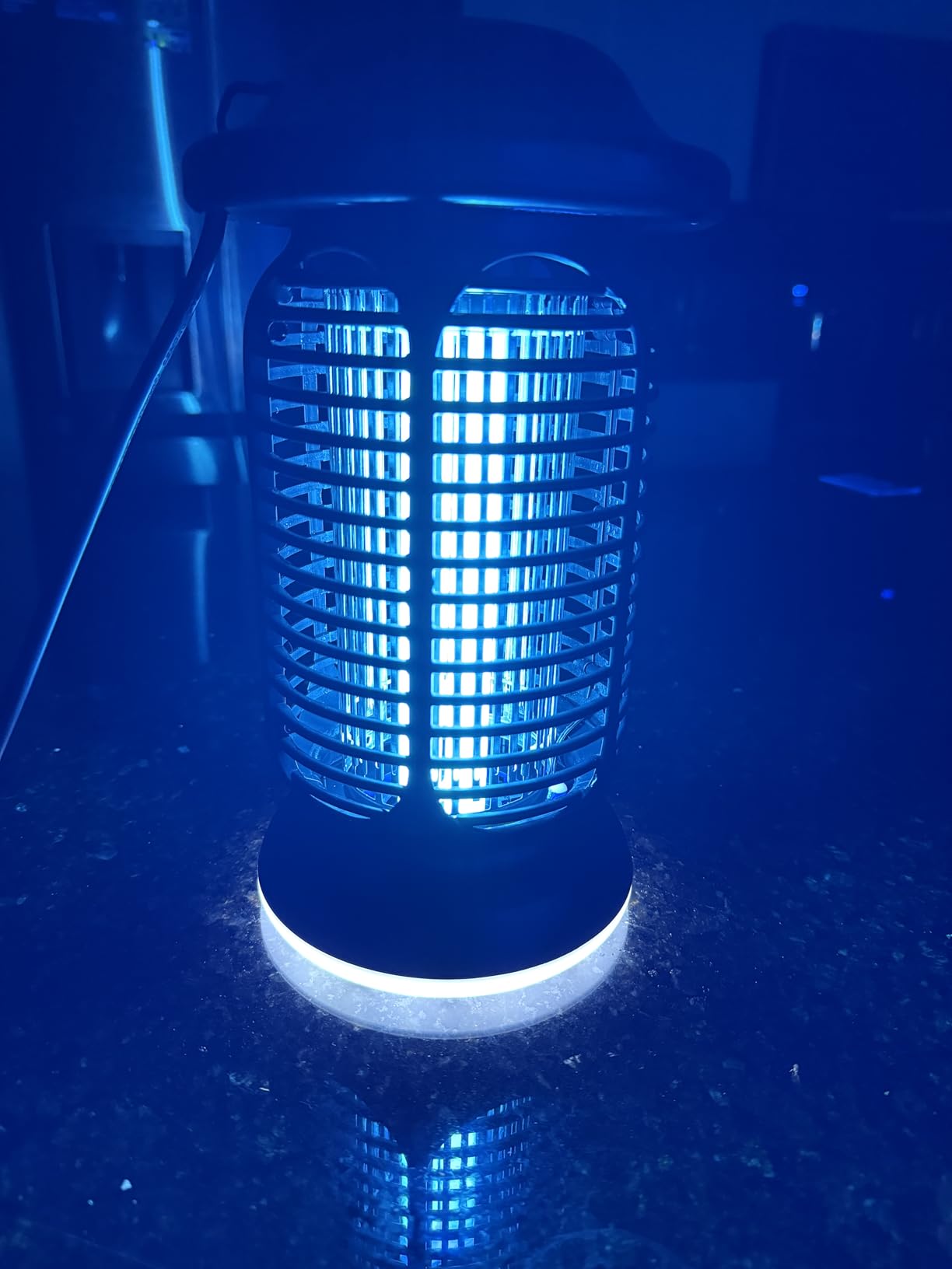 Rechargeable Bug Zapper Outdoor Indoor, Mosquito Zapper Cordless with 4000mAh Battery, RGB Light, USB-C Charging, 1/2 Acre Coverage, IPX4 Waterproof, Portable Fly Zapper for Camping, Patio, Garage customer photo 1