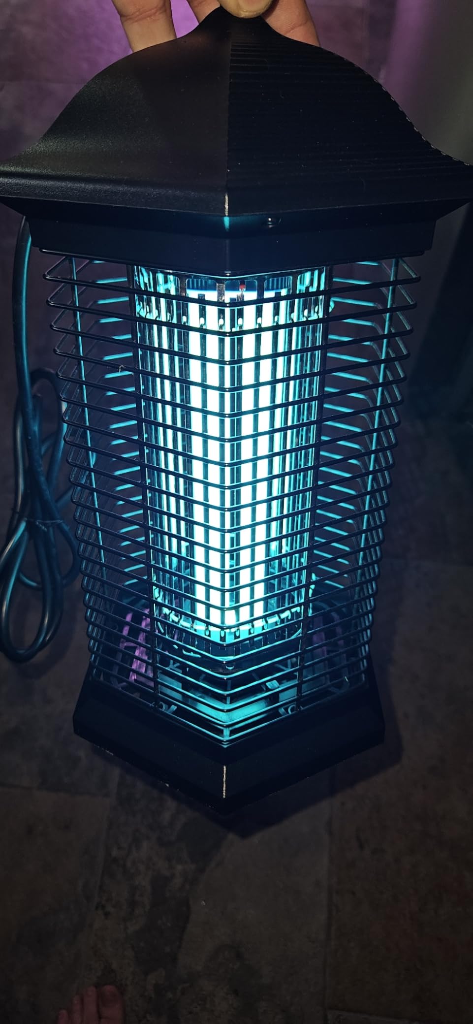 Rechargeable Bug Zapper Outdoor Indoor, Mosquito Zapper Cordless with 4000mAh Battery, RGB Light, USB-C Charging, 1/2 Acre Coverage, IPX4 Waterproof, Portable Fly Zapper for Camping, Patio, Garage customer photo 2