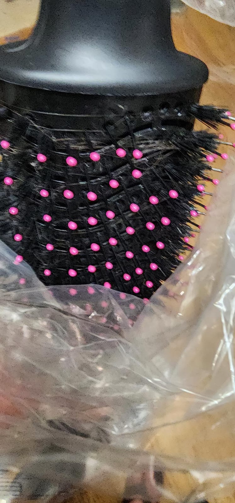 Aopant Dual Voltage Mini Hair Dryer Brush Blow Dryer Brush in One, 110-240V 900W Travel Hot Air Brush Volumizer, 4-in-1 Styling Brush with Ceramic Titanium Barrel, Ionic Care, Cool & High Settings customer photo 2