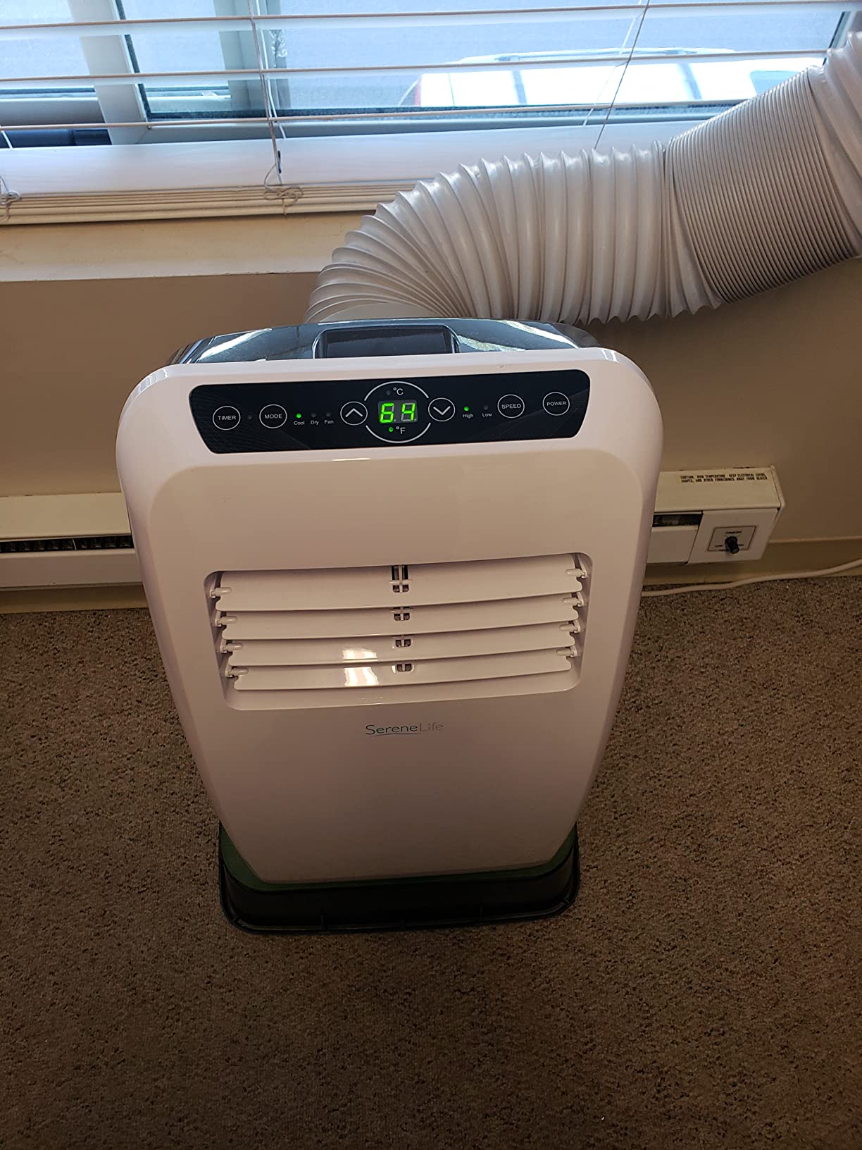 SereneLife 16,000 BTU Inverter Portable Air Conditioner with Dehumidifier, Heat, & Fan | Dual Hose, Wi-Fi Enabled Portable AC Unit | Compact Standing Air Conditioner with Window Kit customer photo 2