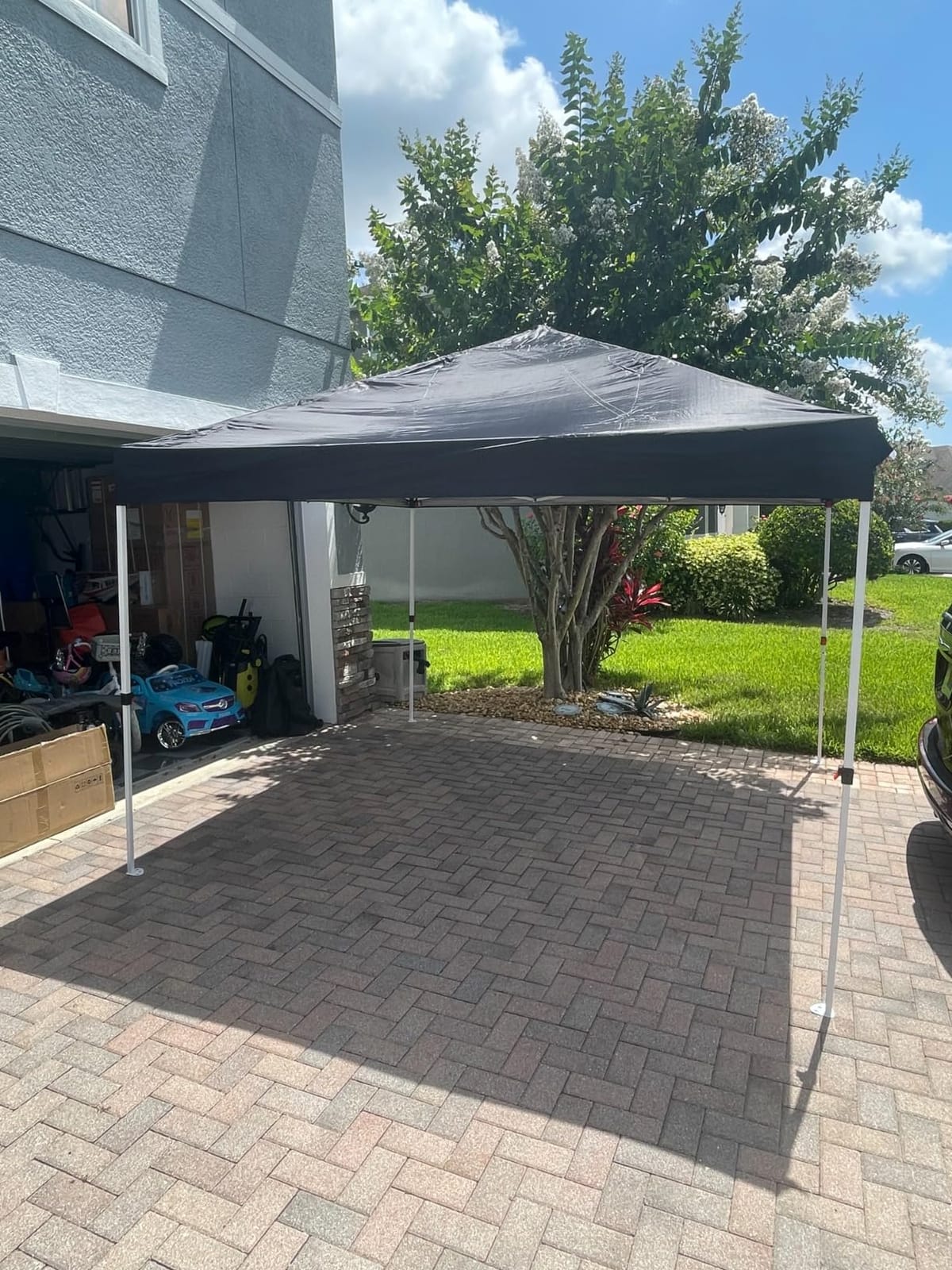 COBIZI 12x20 Heavy Duty Carport Portable Garage with Sidewalls customer photo 1