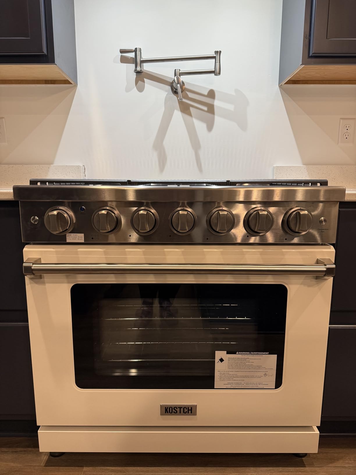 KOSTCH 36 inch Professional Freestanding Pro-Style Natural Gas Range or Liquid Propane Gas Range with 6 Burners, 6.0 cu.ft. Oven Capacity, in Stainless Steel - KOS-36RG03M (Black/Bronze) customer photo 1