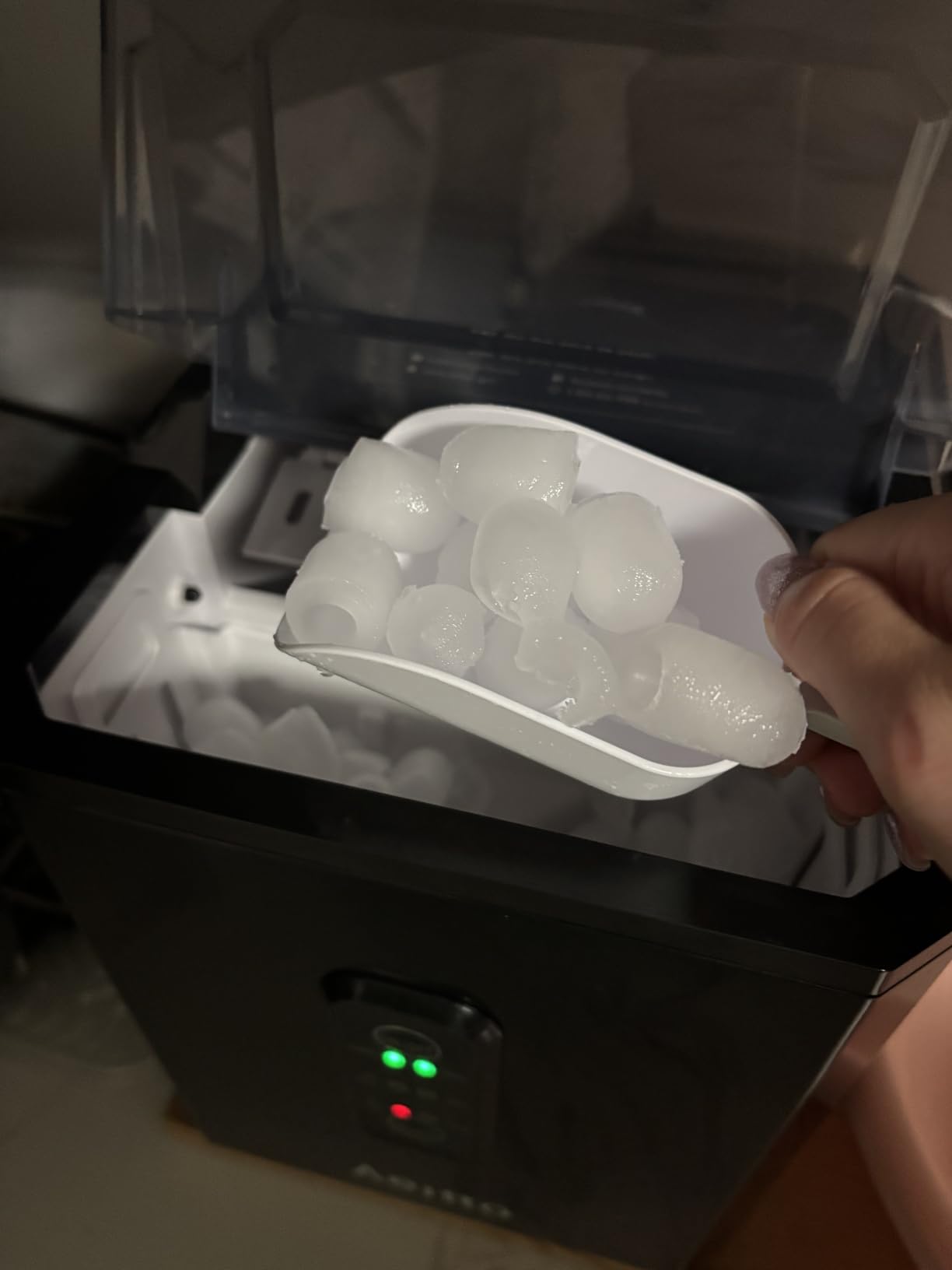 Nugget Ice Maker Countertop,55LBS/Day Ready in 4 Mins, Stainless Steel customer photo 2