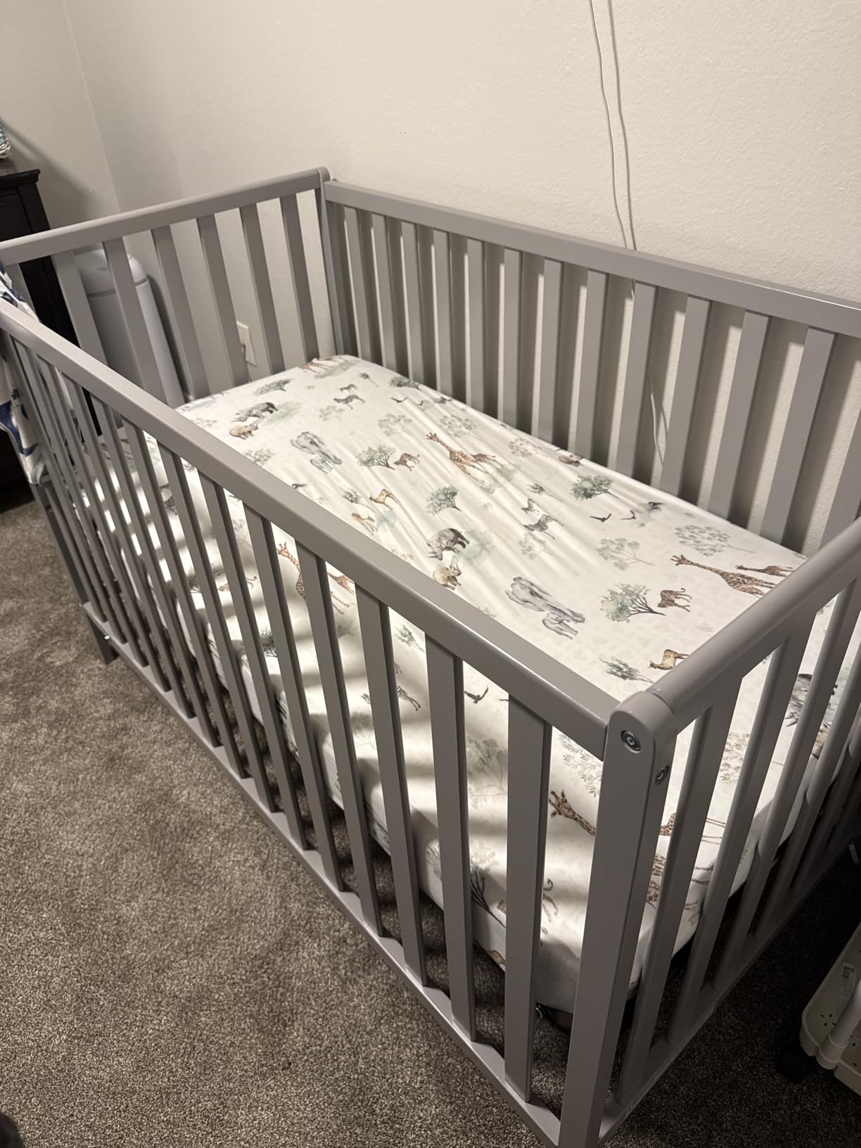 Delta Children Heartland 4-in-1 Convertible Baby Crib & Mattress, Grey customer photo 2