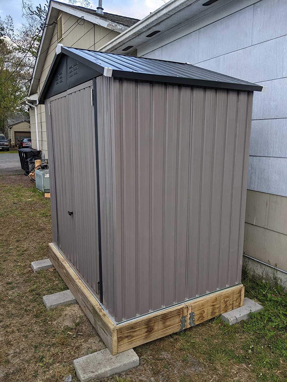 U-MAX 4'x6' Resin Outdoor Storage Shed, Lean to Plastic Shed with Base customer photo 1