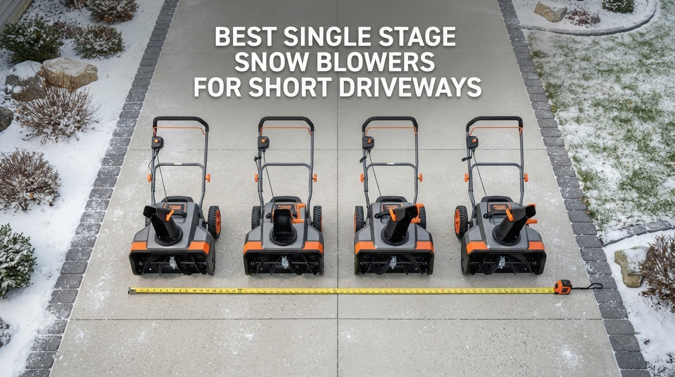 best single stage snow blowers for short driveways
