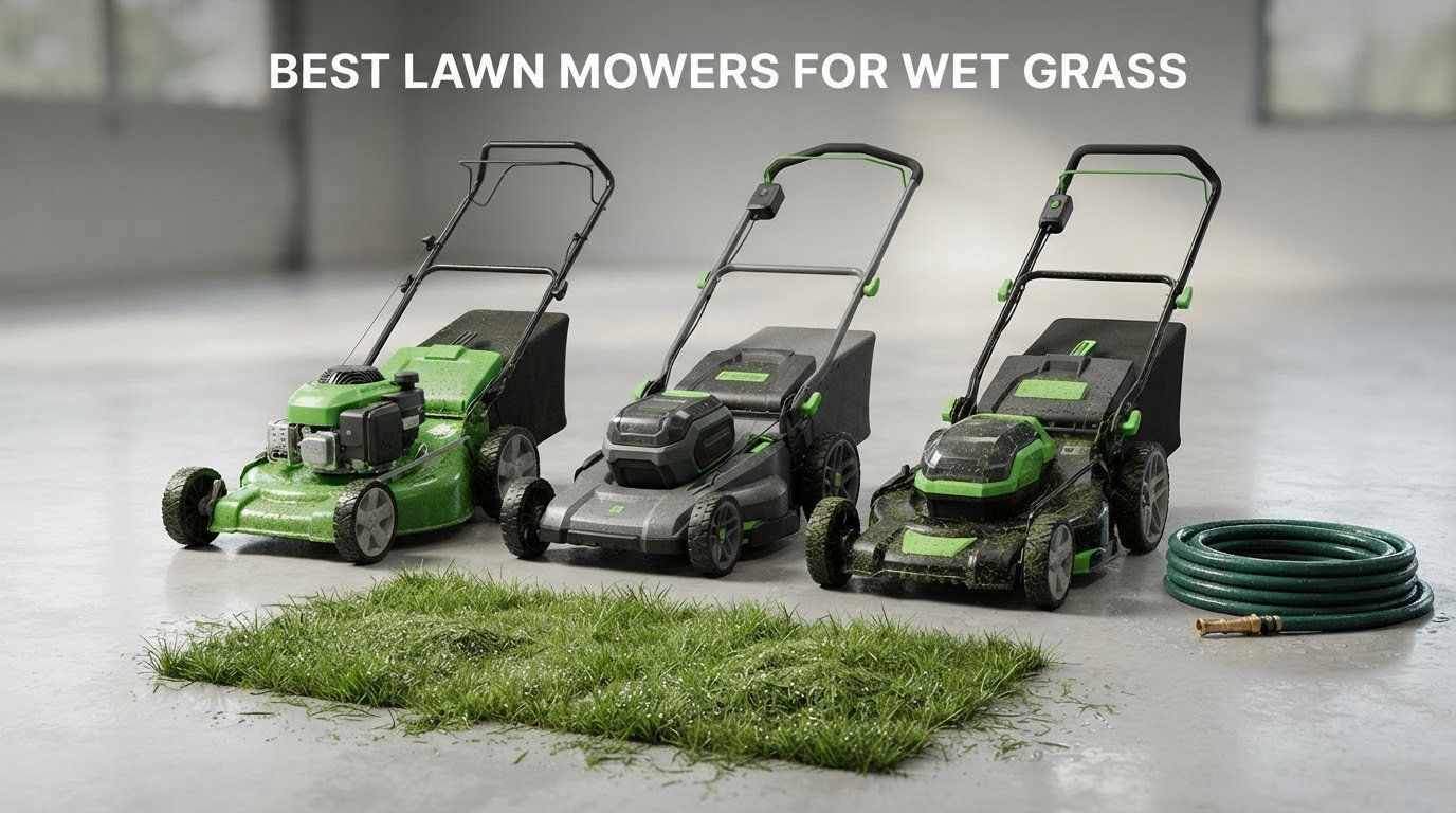 best lawn mowers for wet grass