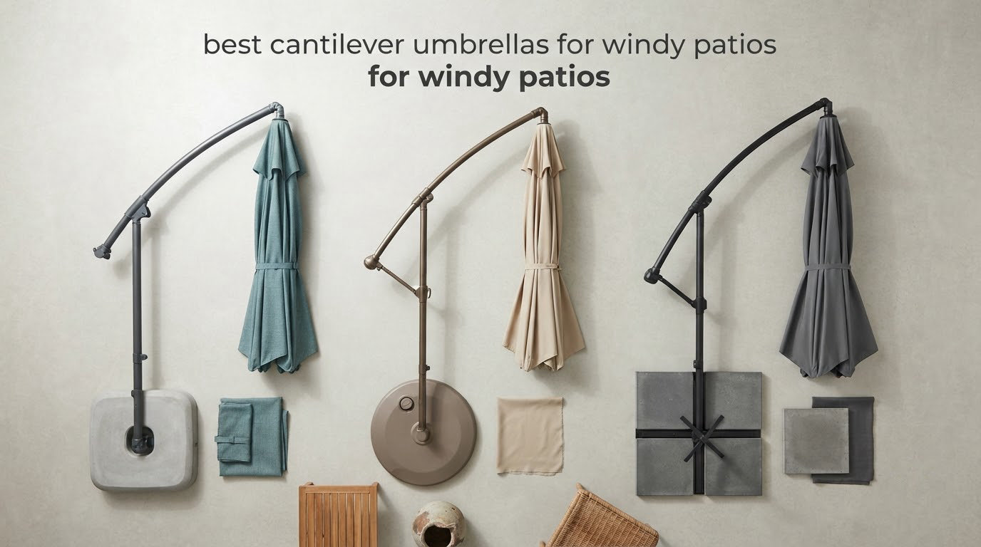 best cantilever umbrellas for windy patios