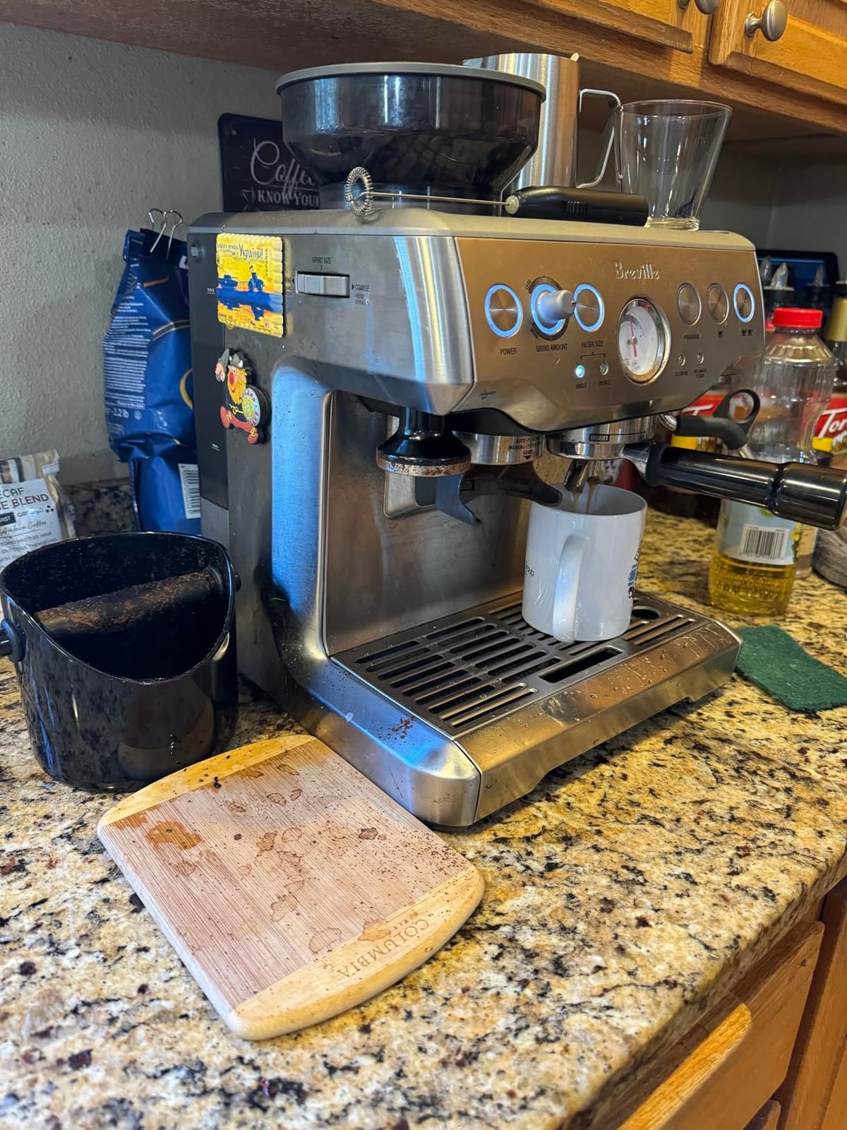Dreamfarm Grindenstèin Sturdy, Compact, Modern Space-Saving Espresso Coffee Grind Knock Box - Silver customer photo 2