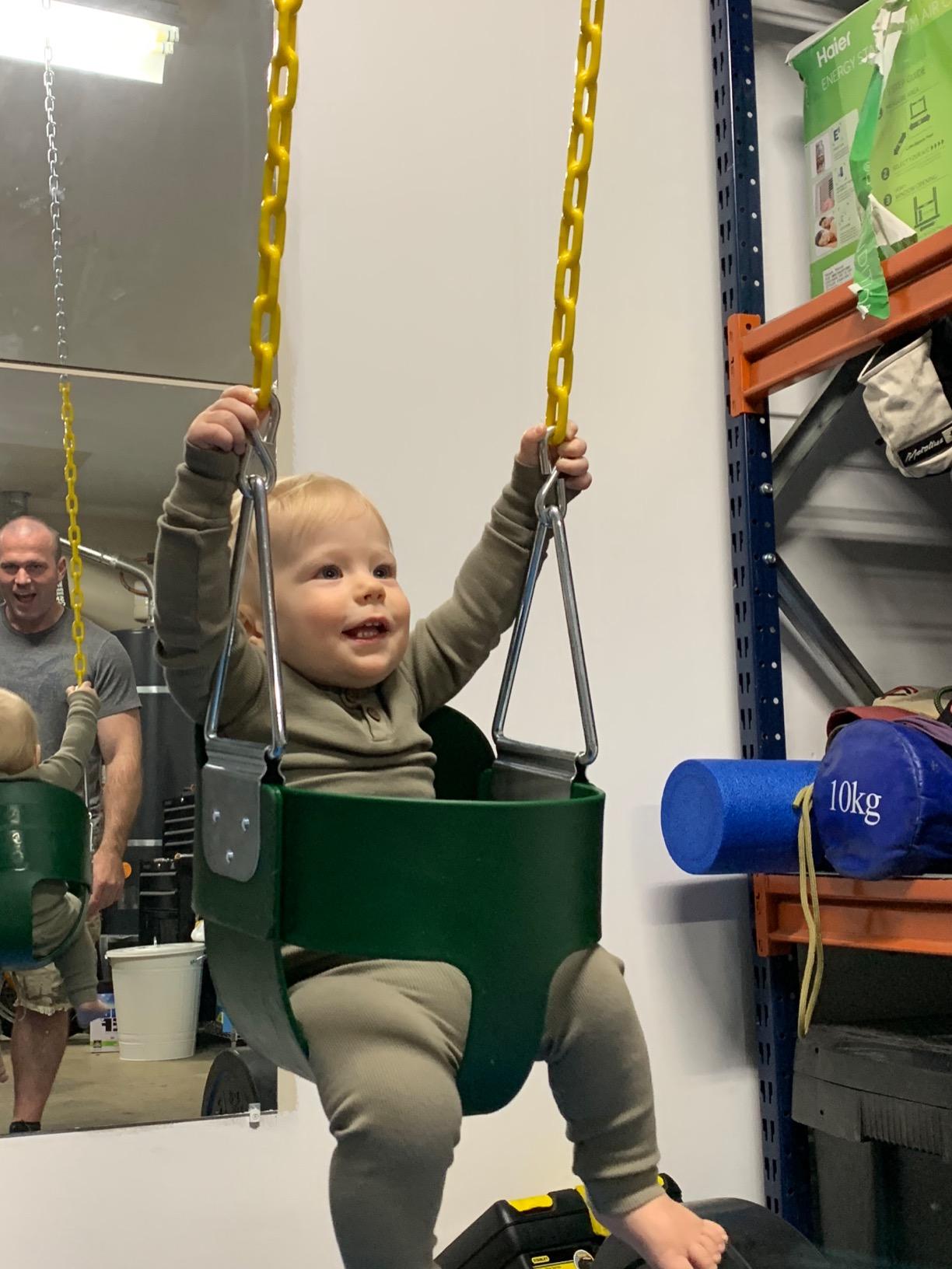 Eastern Jungle Gym Heavy-Duty High Back Full Bucket Toddler Swing, Green customer photo 1