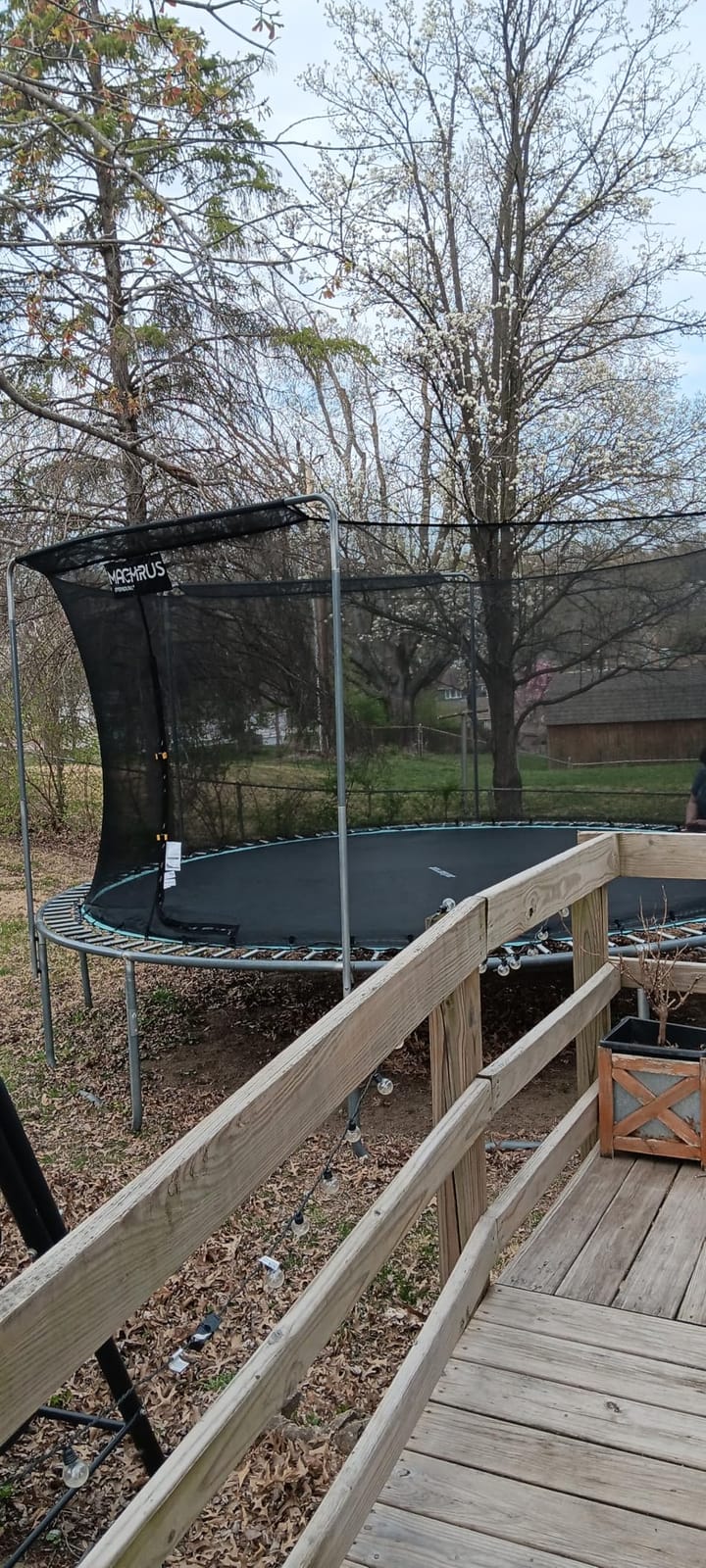 Machrus Upper Bounce Round Trampoline Net Replacement for Arches with Top Sleeves, Inside Enclosure with Straps, Tear-Resistant customer photo 2