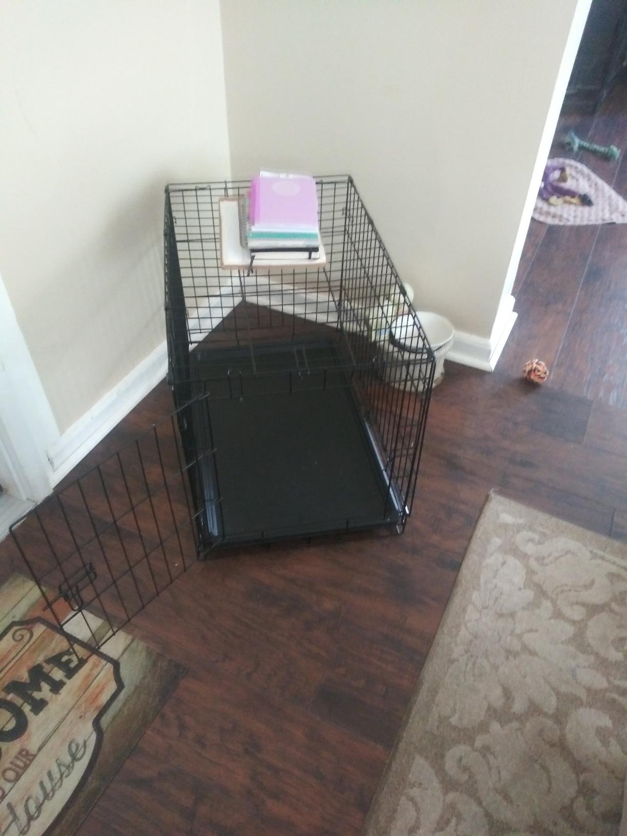 Carlson Pet Products SECURE AND FOLDABLE Single Door Metal Dog Crate, Small, 24.0