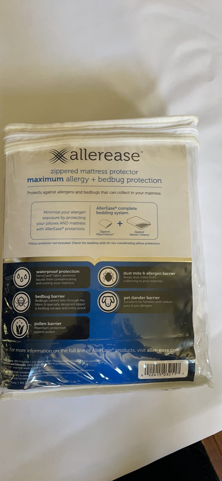 AllerEase Maximum Allergy Mattress Protector, Queen Size customer photo 1