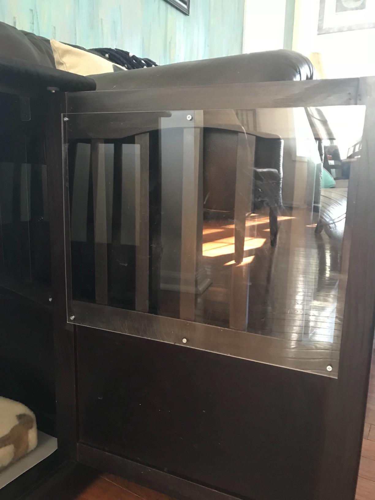 Casual Home Wooden Indoor Dog Crate House Kennel End Table Night Stand Furniture with Lockable Latch for Small to Medium Pets, Black customer photo 1