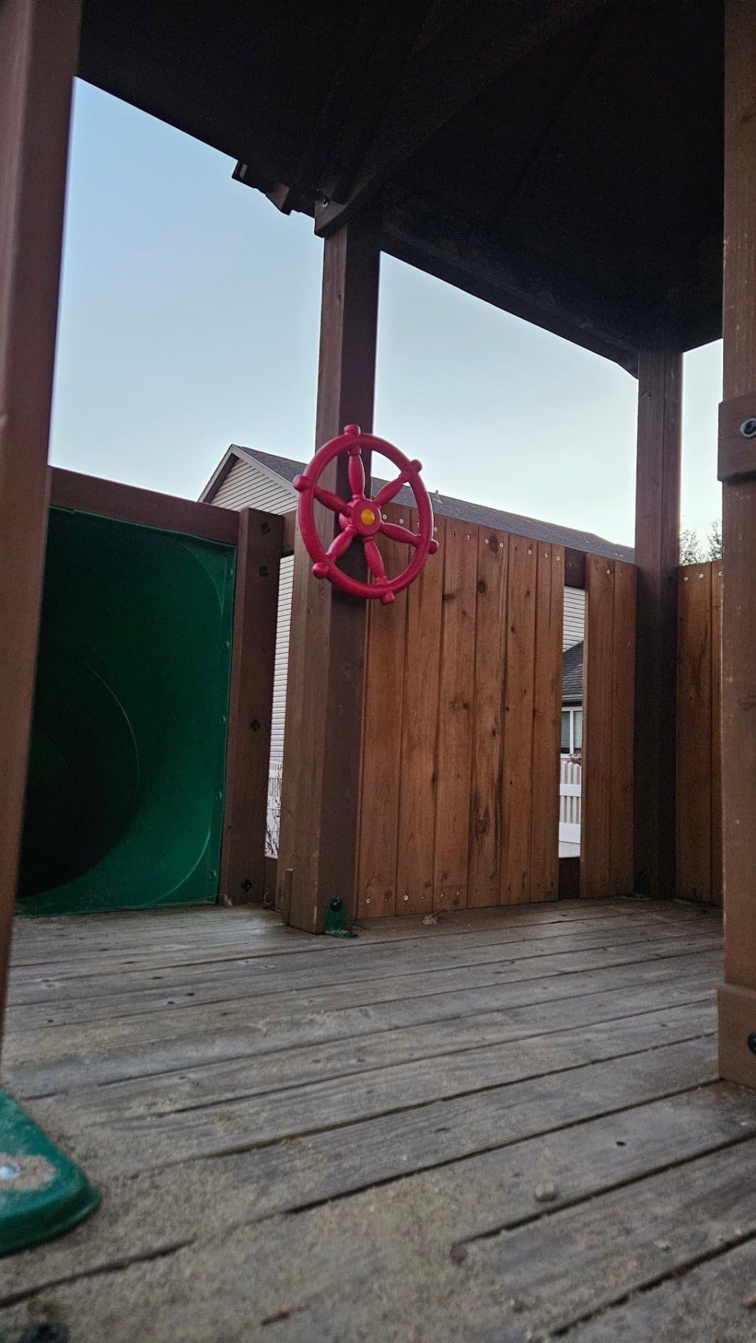 Jungle Gym Kingdom Playground Accessories - Pirate Ship Wheel for Kids Outdoor Playhouse, Treehouse, Backyard Playset Or Swingset - Wooden Attachments Parts (Green) customer photo 1