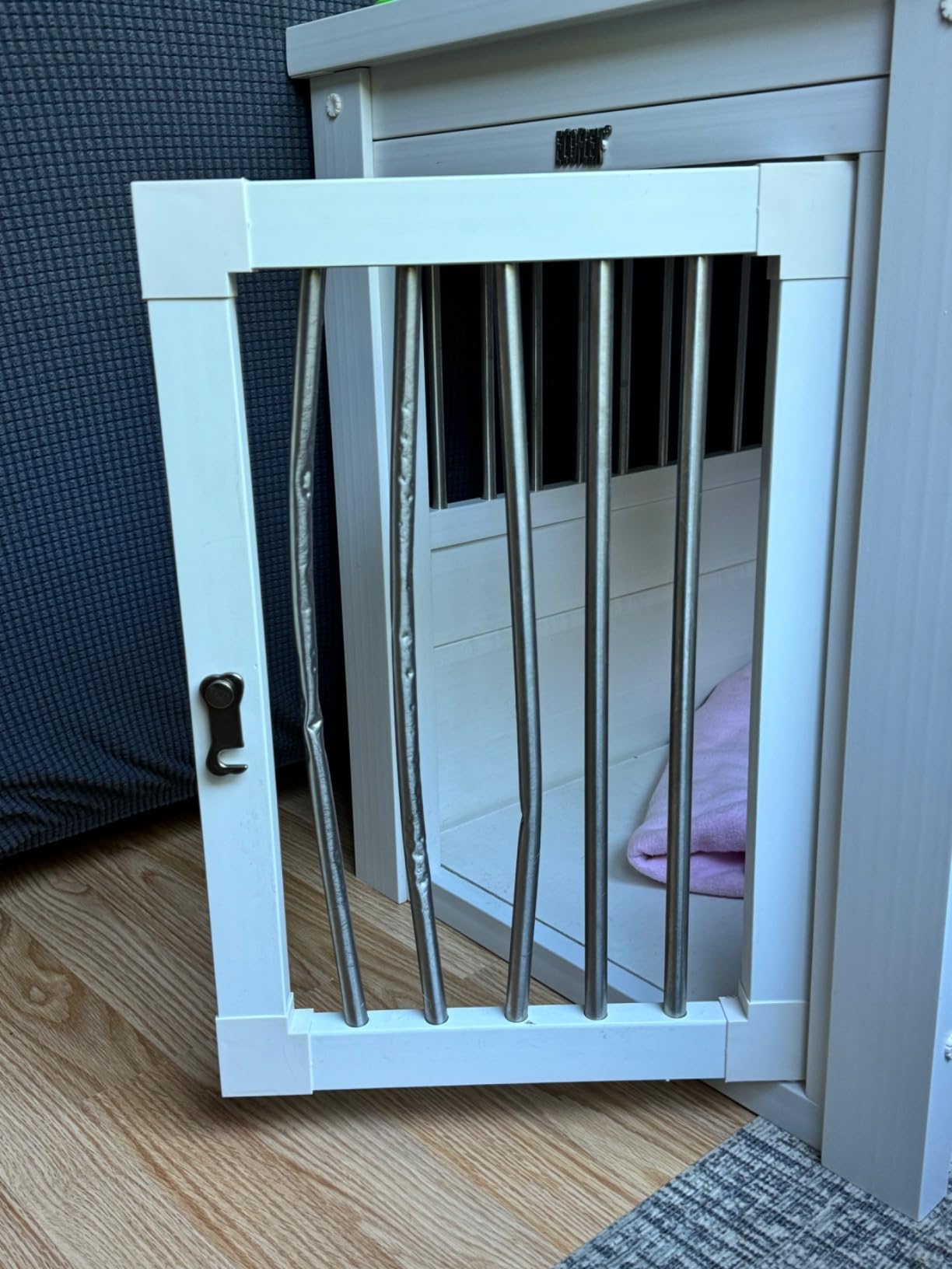 New Age Pet® ECOFLEX® Small Furniture Style Dog Crate & End Table, White customer photo 2