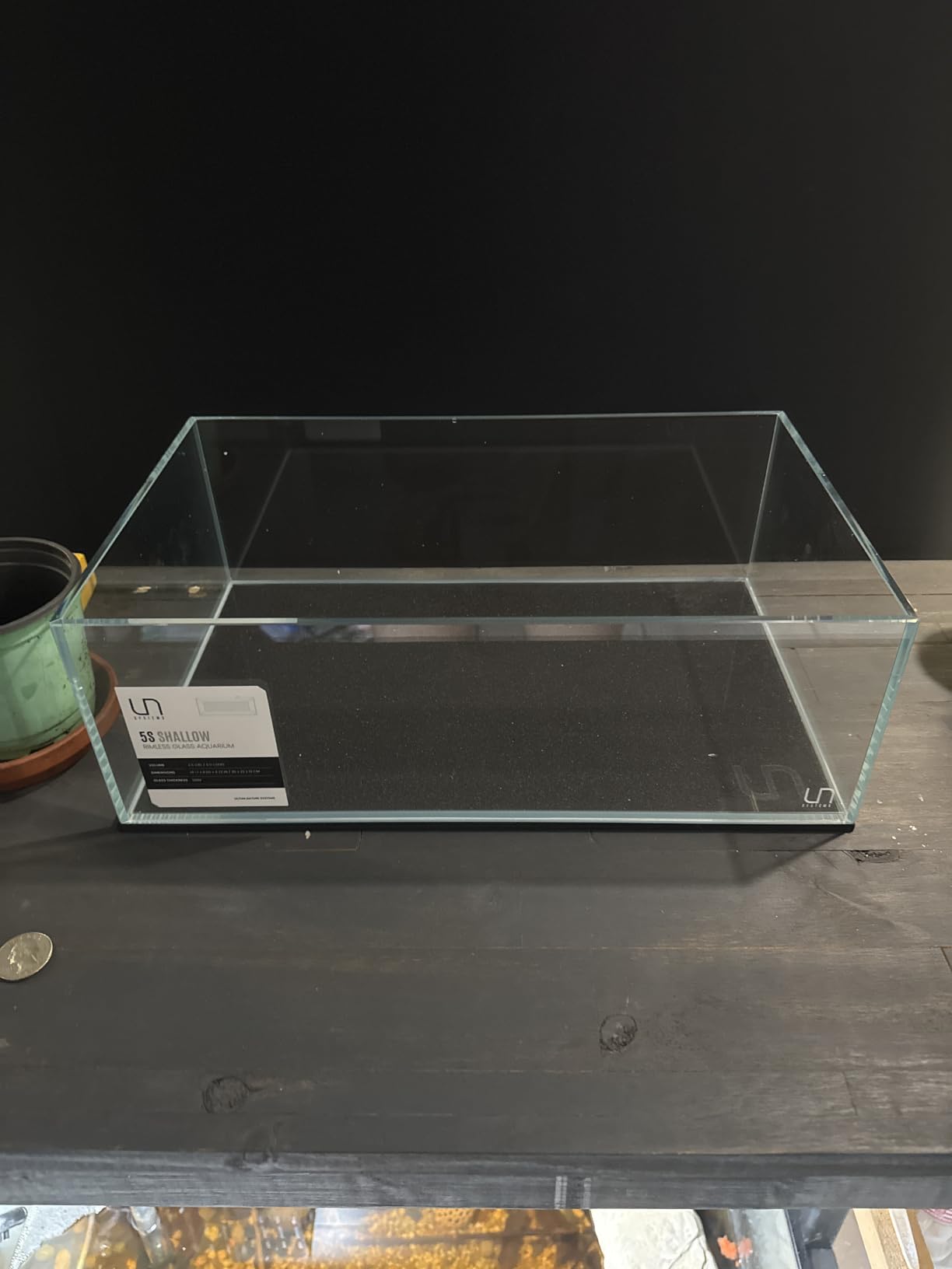 Ultum Nature Systems Ultra Clear Rimless Nano Aquarium - Low Iron Glass Fish Tank with 45° Mitered Edges, 5mm-12mm Thick, Leveling Mat Included (5N, 5 Gallon) customer photo 1