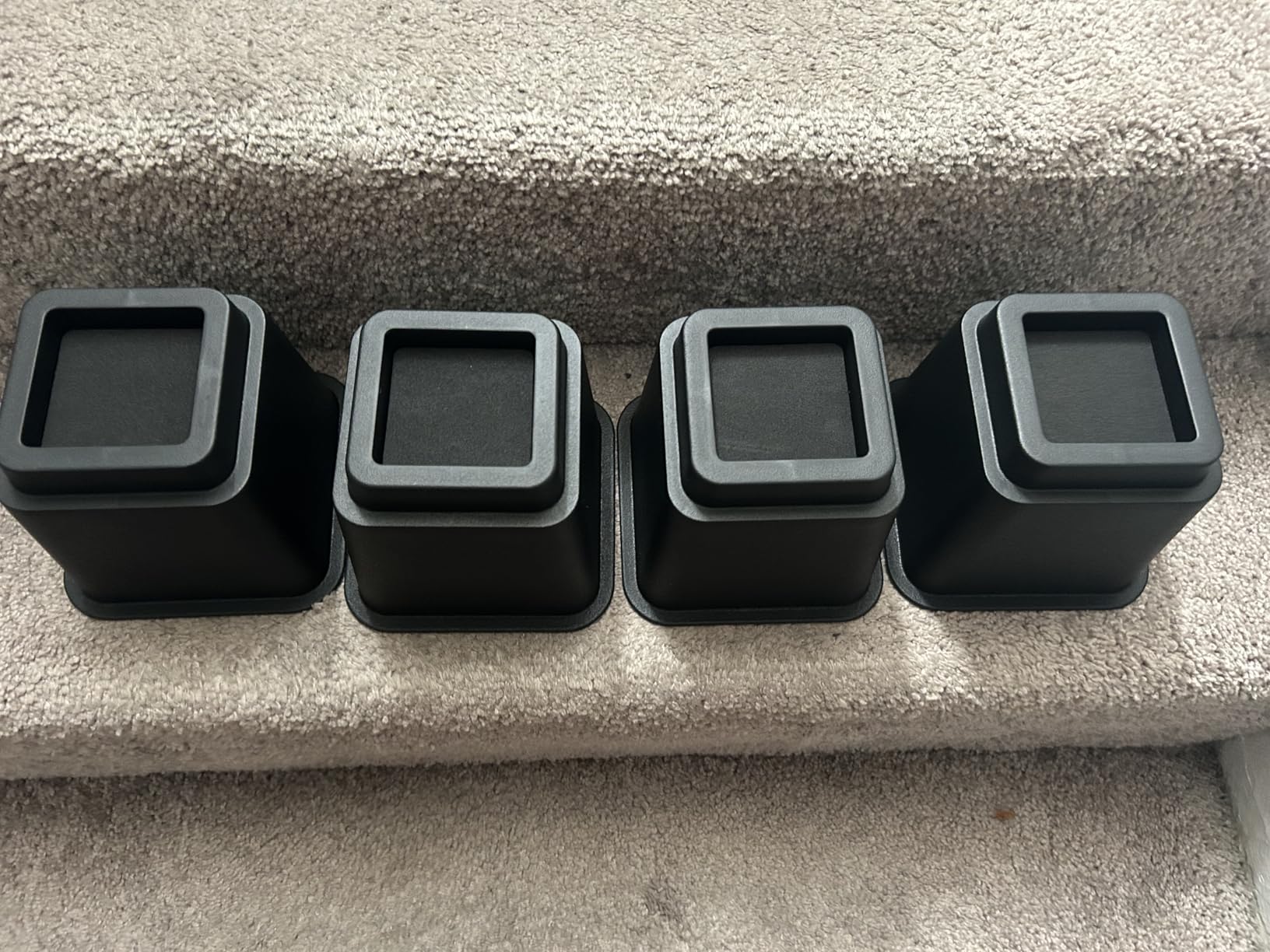 Utopia Bedding Adjustable Bed Risers 3 & 5 Inch, Black, 4-Pack customer photo 1