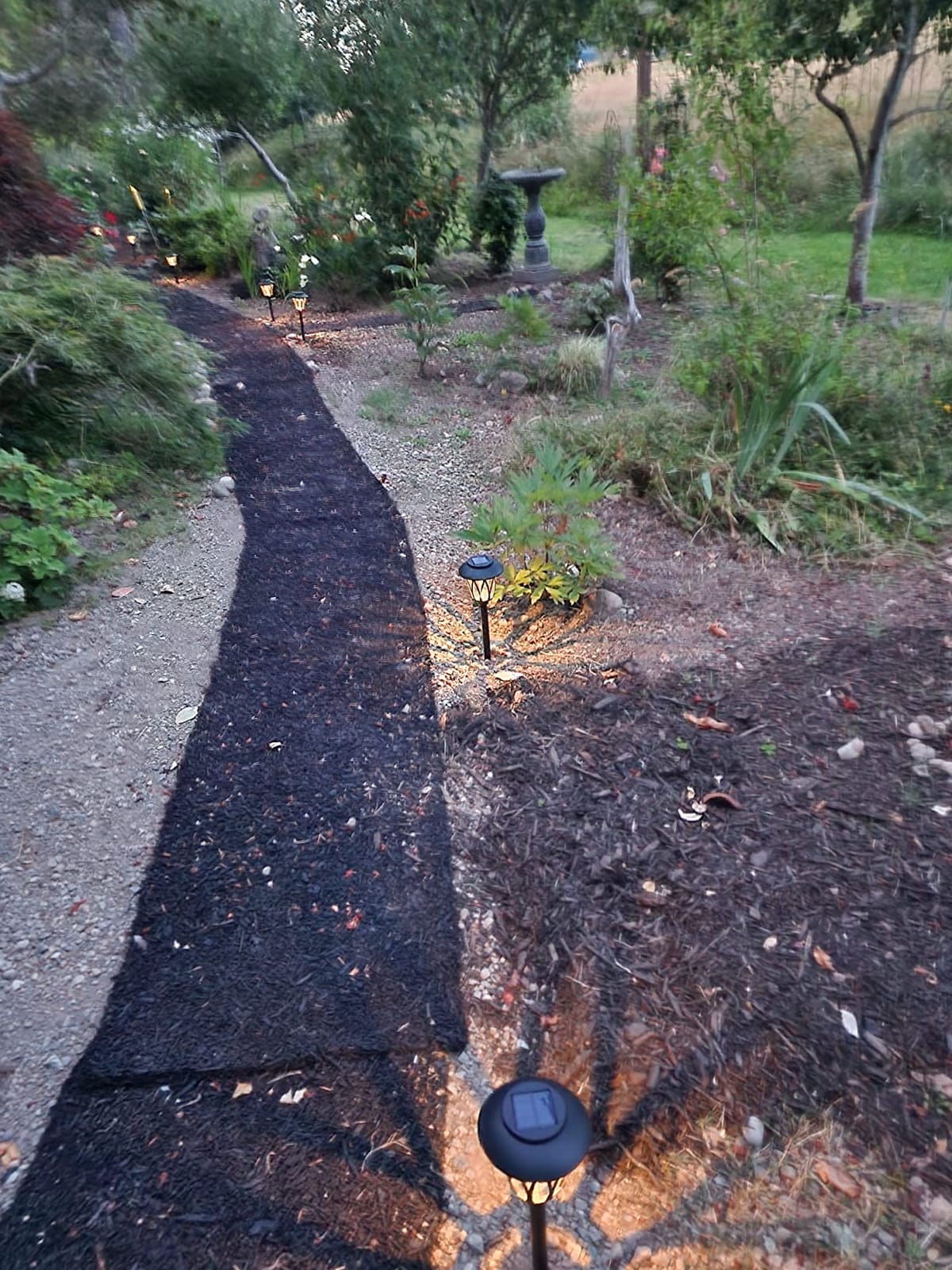 Gardener's Supply Company 100% Recycled Rubber Walkway | Natural Looking Permanent Mulch Solution - 8' x 2' customer photo 2