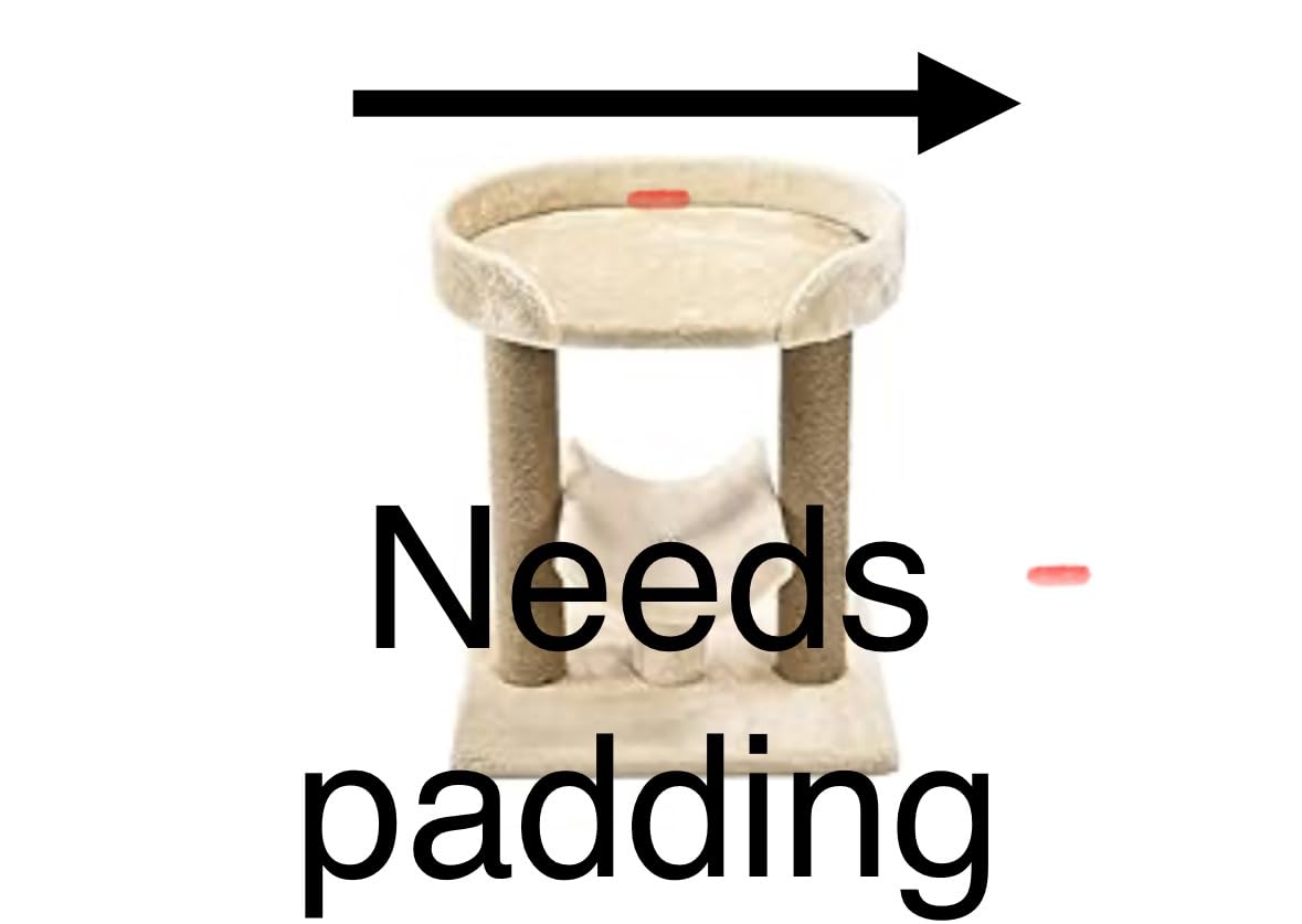 Amazon Basics Multi-Platform Cat Tree with Scratching Post for Indoor Cats up to 25lbs, 18 x 14 x 22 Inches, Beige customer photo 2