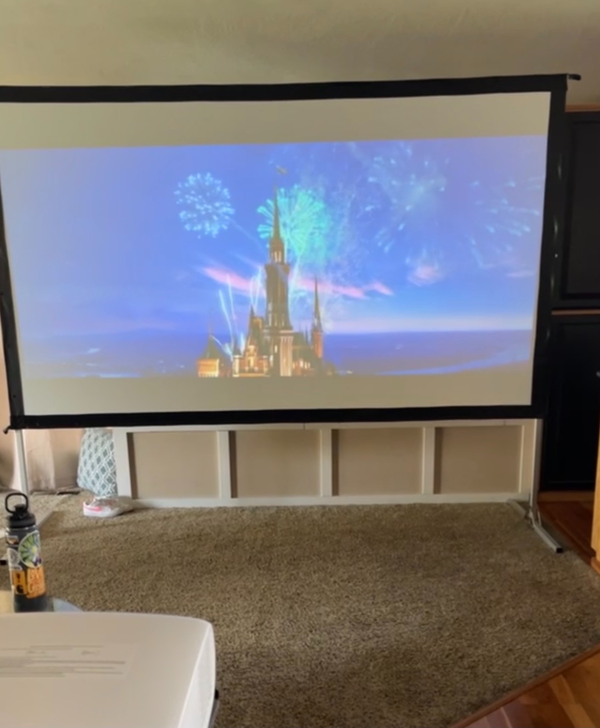 Projector Screen 120 inch,Outdoor Projector Screen with 3-Layers PVC customer photo 2