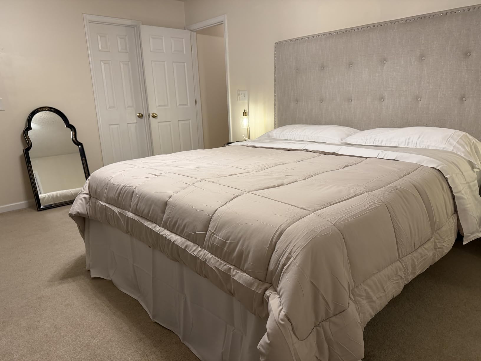 Stylinen 100% Organic Eucalyptus Bed Sheets King Size 4 Piece Set, Tencel Lyocell, Silky Soft & Smooth, Breathable, 16 Inch Deep Pockets, 1 Fitted, 1 Flat, 2 Pillowcases (King, Stone Grey) customer photo 1