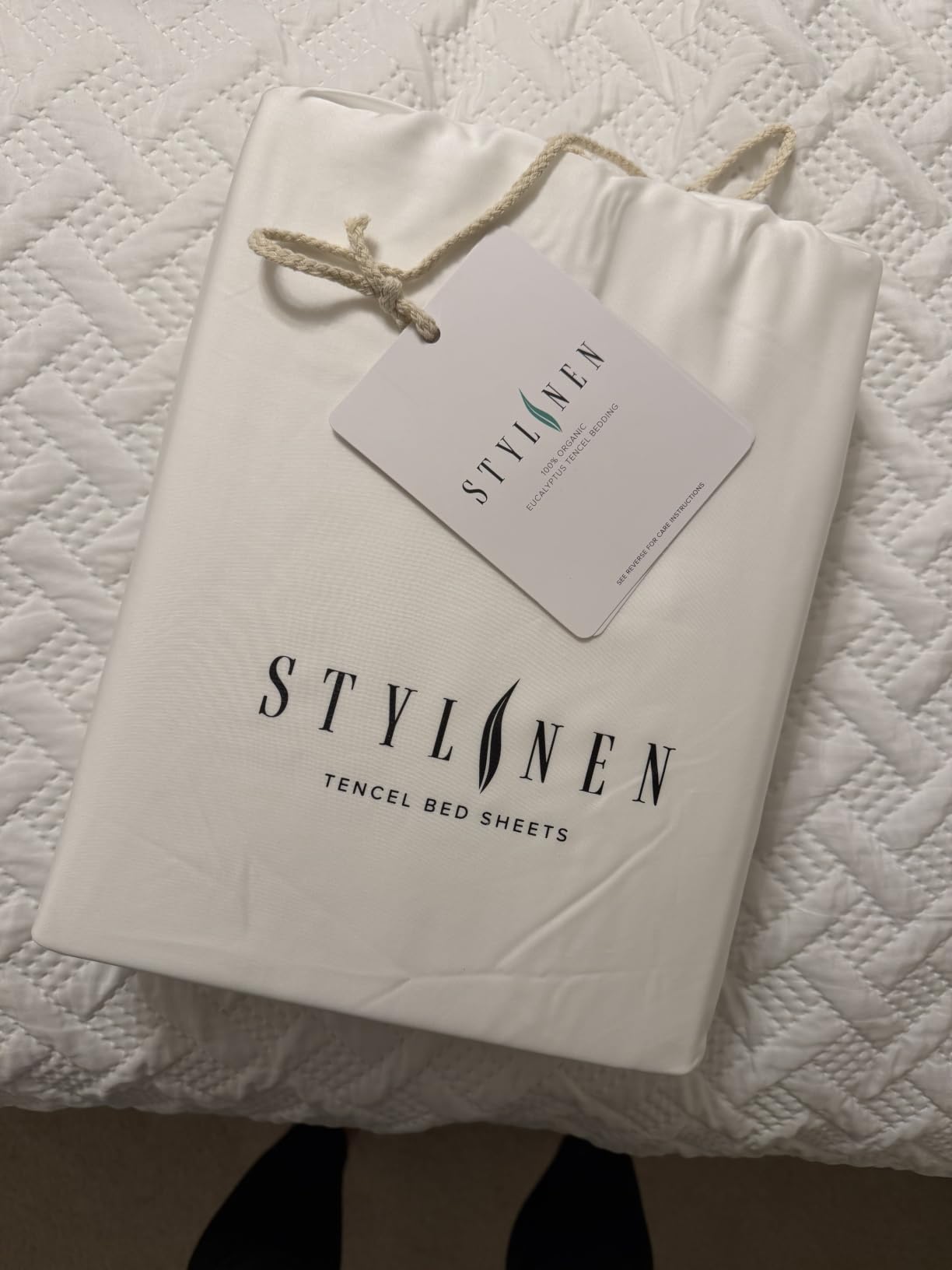 Stylinen 100% Organic Eucalyptus Bed Sheets King Size 4 Piece Set, Tencel Lyocell, Silky Soft & Smooth, Breathable, 16 Inch Deep Pockets, 1 Fitted, 1 Flat, 2 Pillowcases (King, Stone Grey) customer photo 2