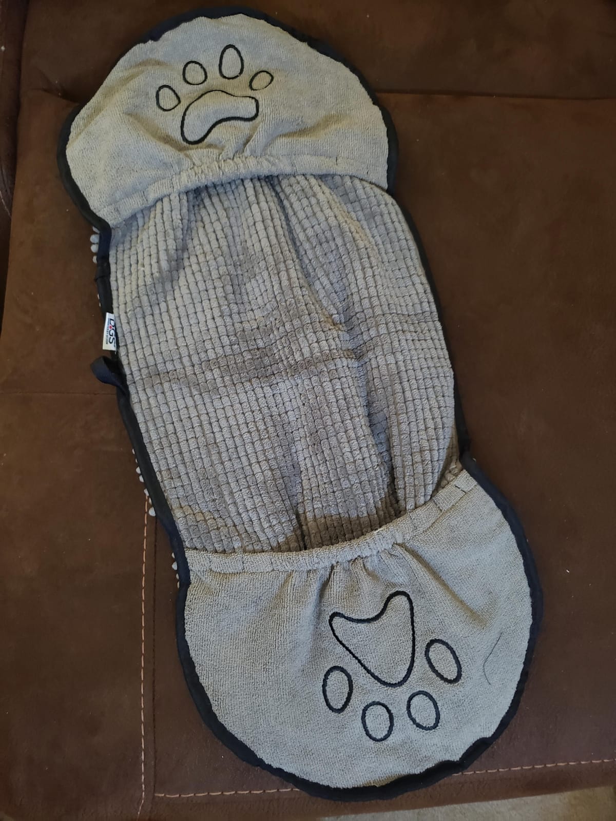 Dog Gone Smart The Dirty Dog Shammy Bath Towel - Pacific Blue, 31×13 in customer photo 1