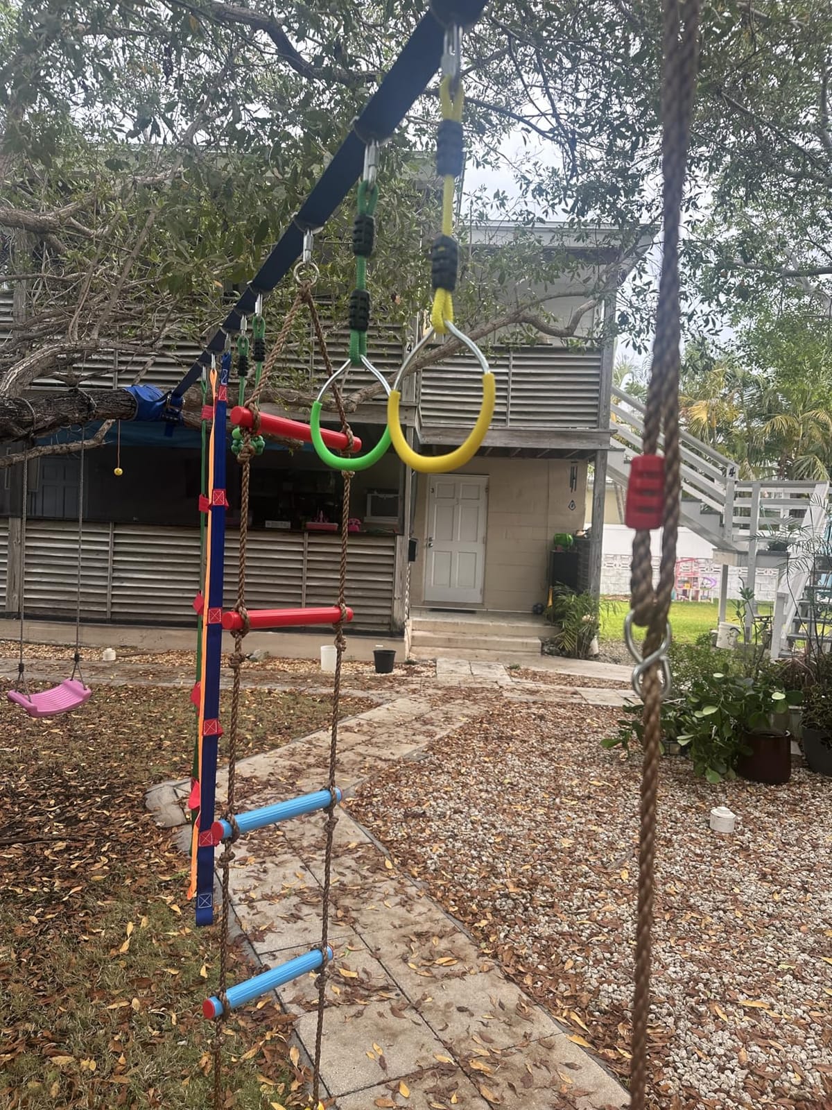Ninja Warrior Obstacle Course for Kids Outside - 12 Obstacle Accessories ,Ninja Slackline (2x52ft)Exercise Balance,Slack Lines for Backyard for Kids customer photo 2
