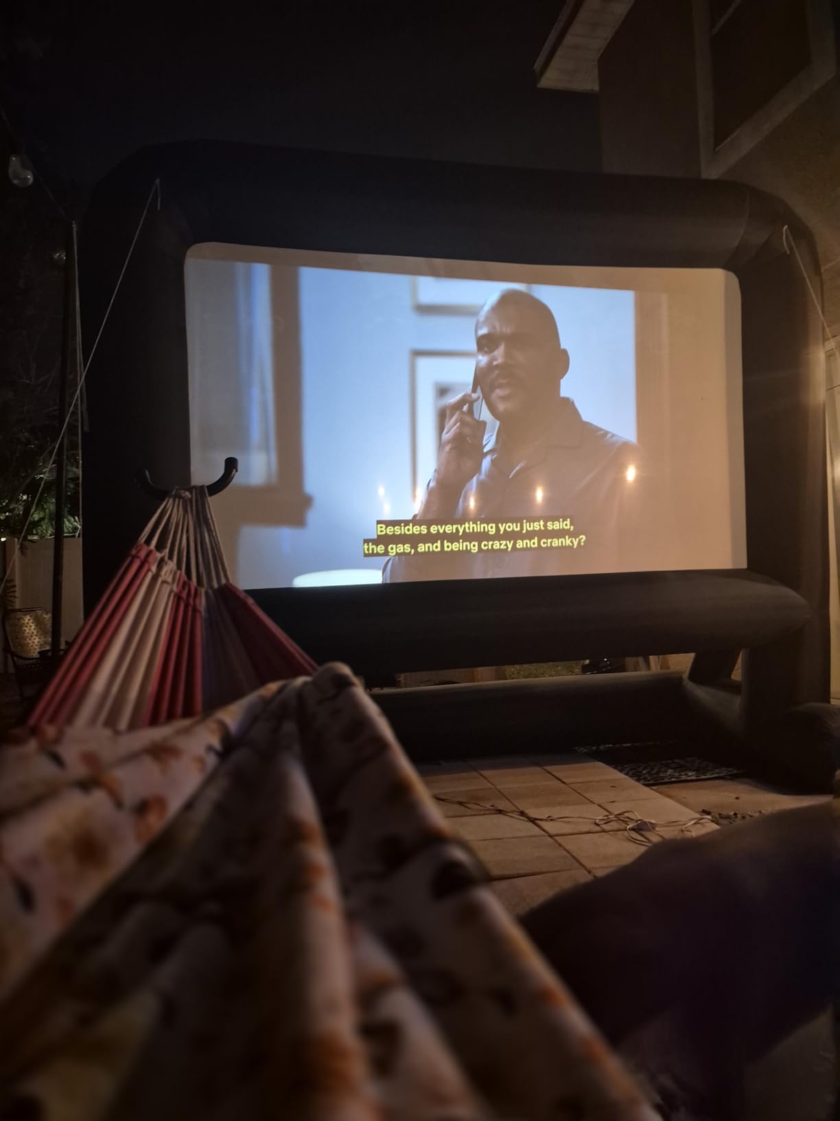 HuaKastro 16 FT Outdoor Inflatable Projector Screen – One-Piece Design, Easy Setup Blow-Up Screen with Quiet Fan, Perfect for Backyard Movie Nights & Events (Stable Base) customer photo 1