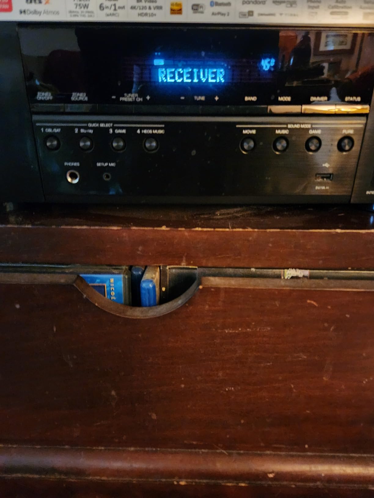 Denon AVR-S760H 7.2 Ch AVR - 75 W/Ch (2021 Model), Advanced 8K Upscaling customer photo 2