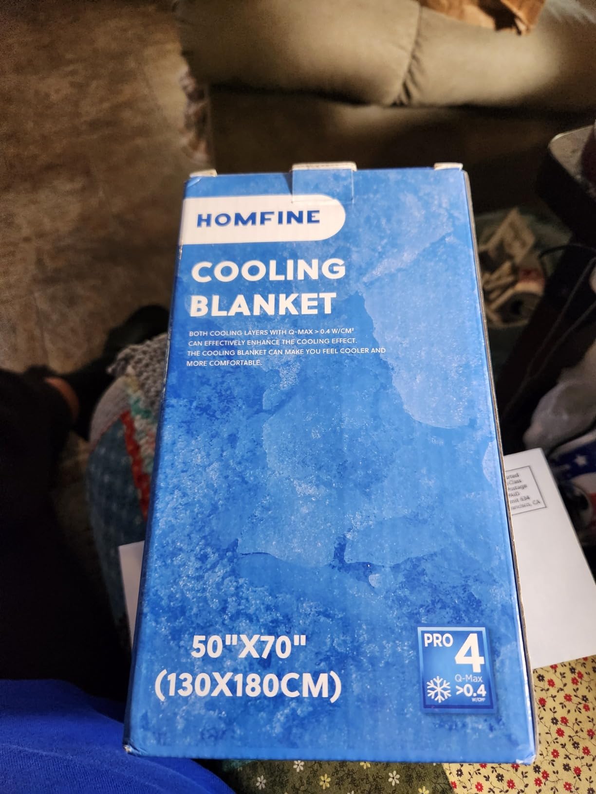 HOMFINE Cooling Blanket for Hot Sleepers Twin Size, Grey 60