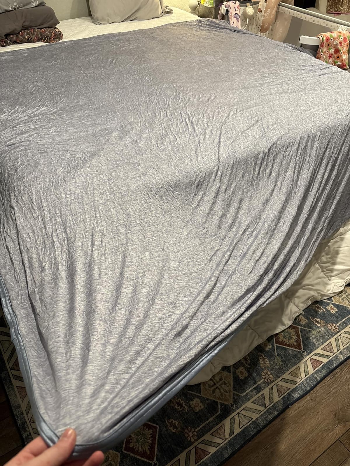 HOMFINE Cooling Blanket for Hot Sleepers Twin Size, Grey 60
