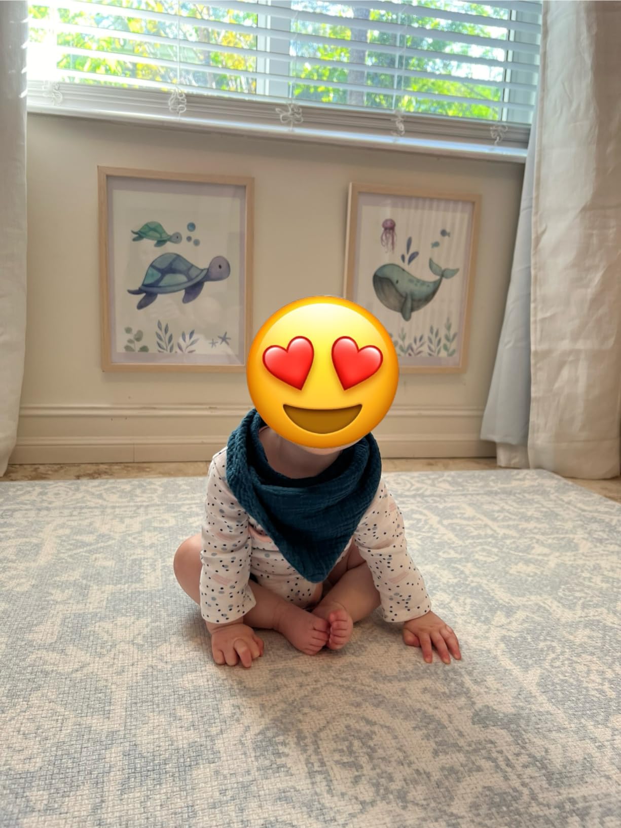 Baby Care Play Mat (Medium, Nordic Trails - Tribal) 73’’ x 49’’ Original One-Piece Reversible Rollable Waterproof Firm PVC Play Mat for Infants, Babies, Toddler, and Kids customer photo 1
