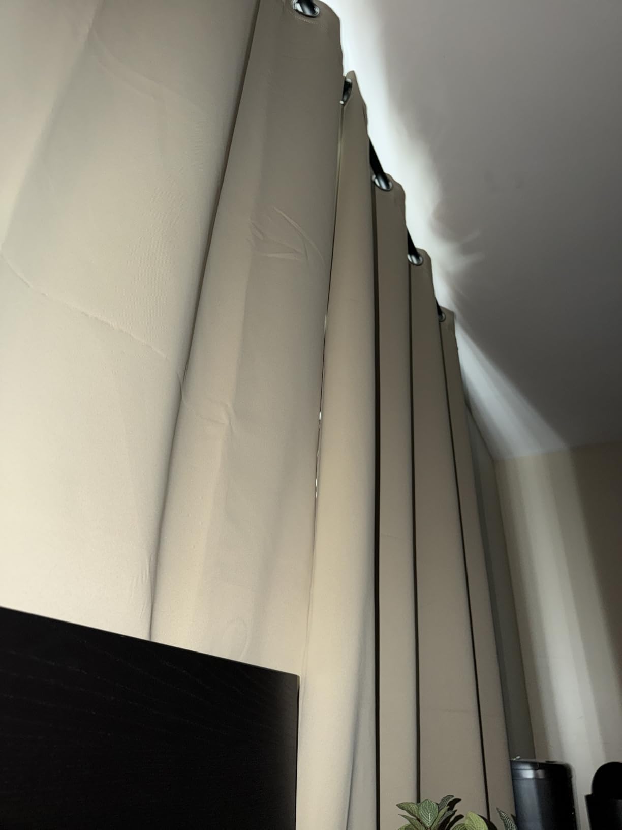 ChrisDowa 100% Blackout Curtains for Bedroom 63 Inch Long with Black Liner customer photo 2