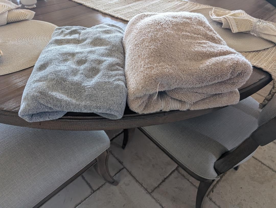 Dogvingpk Extra Large Dog Towels for Drying Dogs 2 Pack - Super Absorbent Soft Quick Dry Microfiber Pet Bath Towel for Large & Medium Dogs, 55 * 36 Inch Grey and Brown customer photo 2