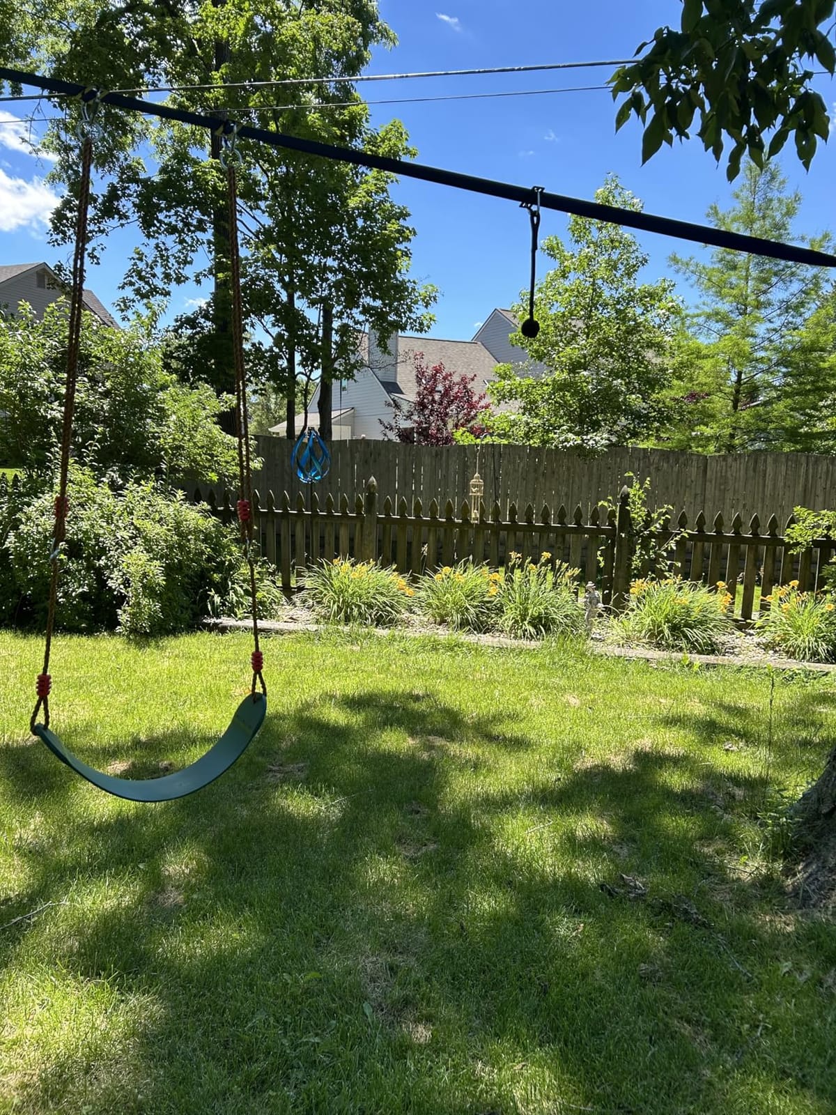 Ninja Warrior Obstacle Course for Kids Backyard-65ft Slackline Kit with 13 Obstacles, Upgraded Quick-Install Buckles No Threading, Install Anywhere, Easy Setup Backyard Playground Set customer photo 1