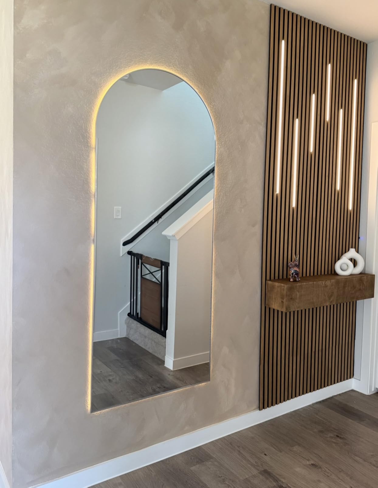 Koonmi 30x71 Arched Full Length Mirror, Floor Mirror with Stand customer photo 2