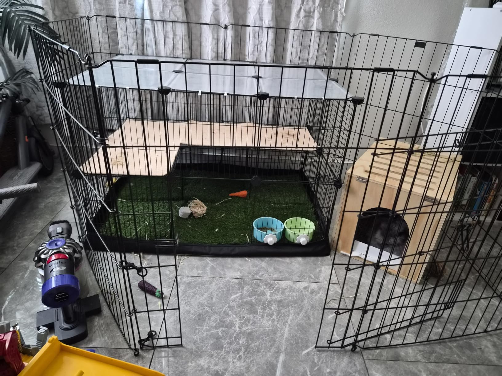 SONGMICS Pet Playpen with Floor, Small Animal Playpen customer photo 2
