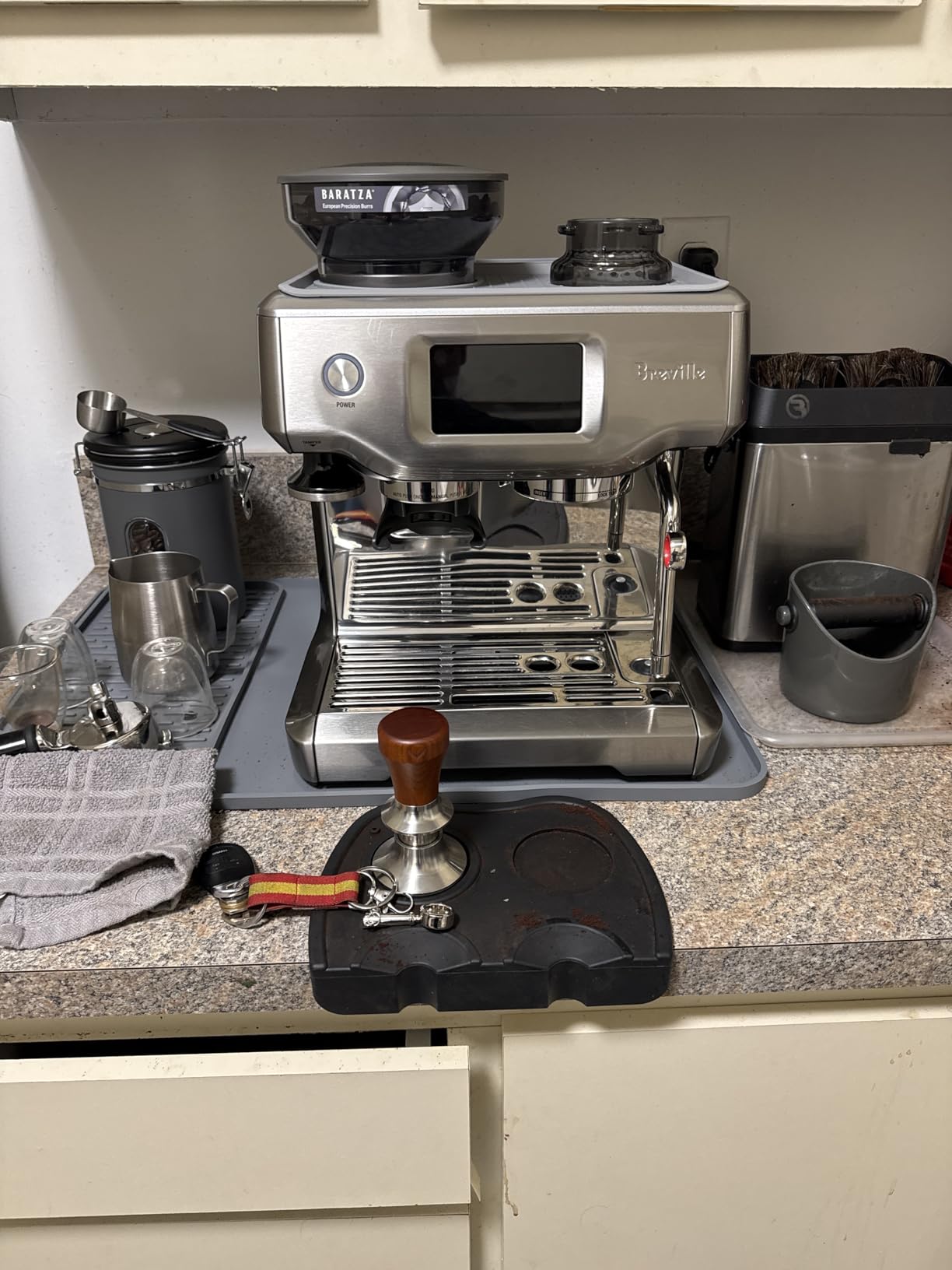 58mm Tamper For Espresso Machines Rosewood Self Leveling and Double Spring Loaded Design Calibrated Coffee Tamper With Gift Box customer photo 1