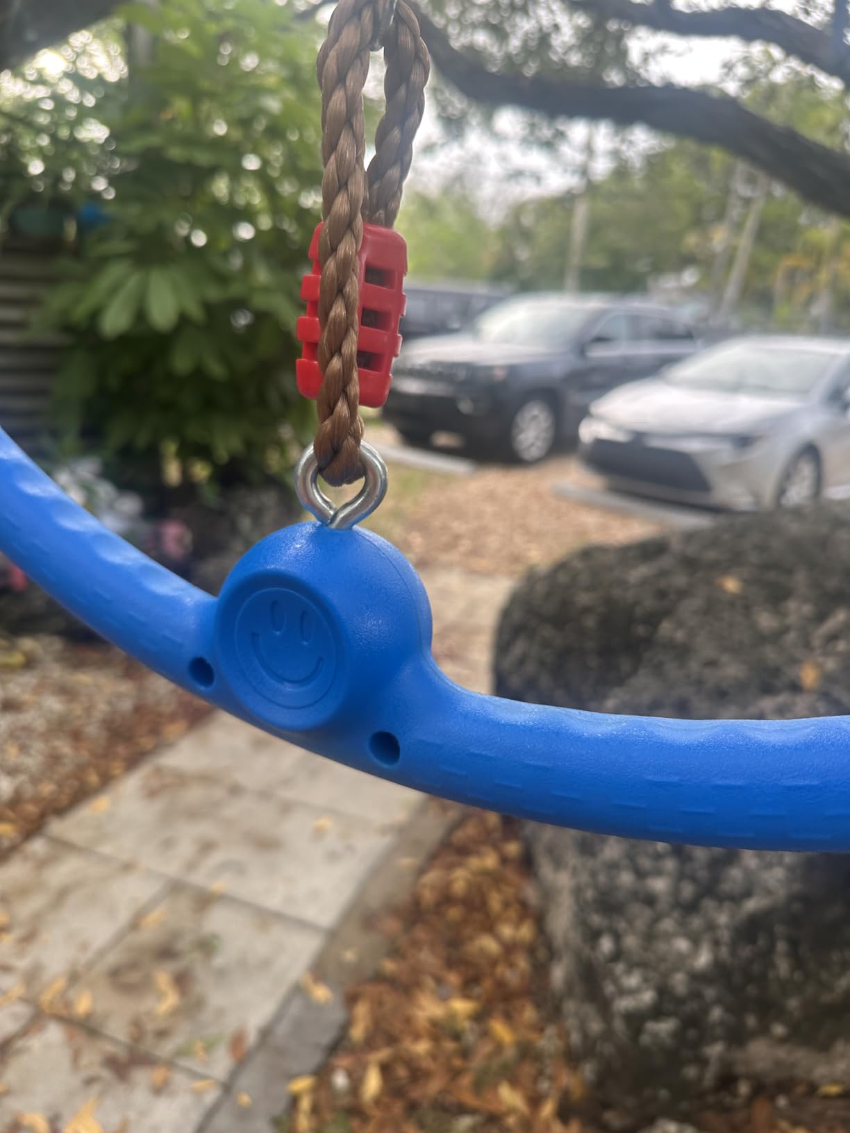 Ninja Warrior Obstacle Course for Kids Outside-Ninja Slackline 52ft with 11 Durable Obstacles-Climbing Net,Wheel, Warrior Gymnastics & Monkey Bars,Slack Lines for Backyard for Kids. customer photo 2