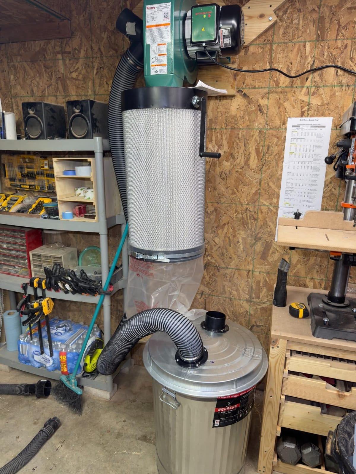 POWERTEC 70293V Cyclone Dust Collector and Separator Kit w/Clear 6 Gallon Dust Bucket, Hoses, Reducers, Couplers and Hose Clamps customer photo 2