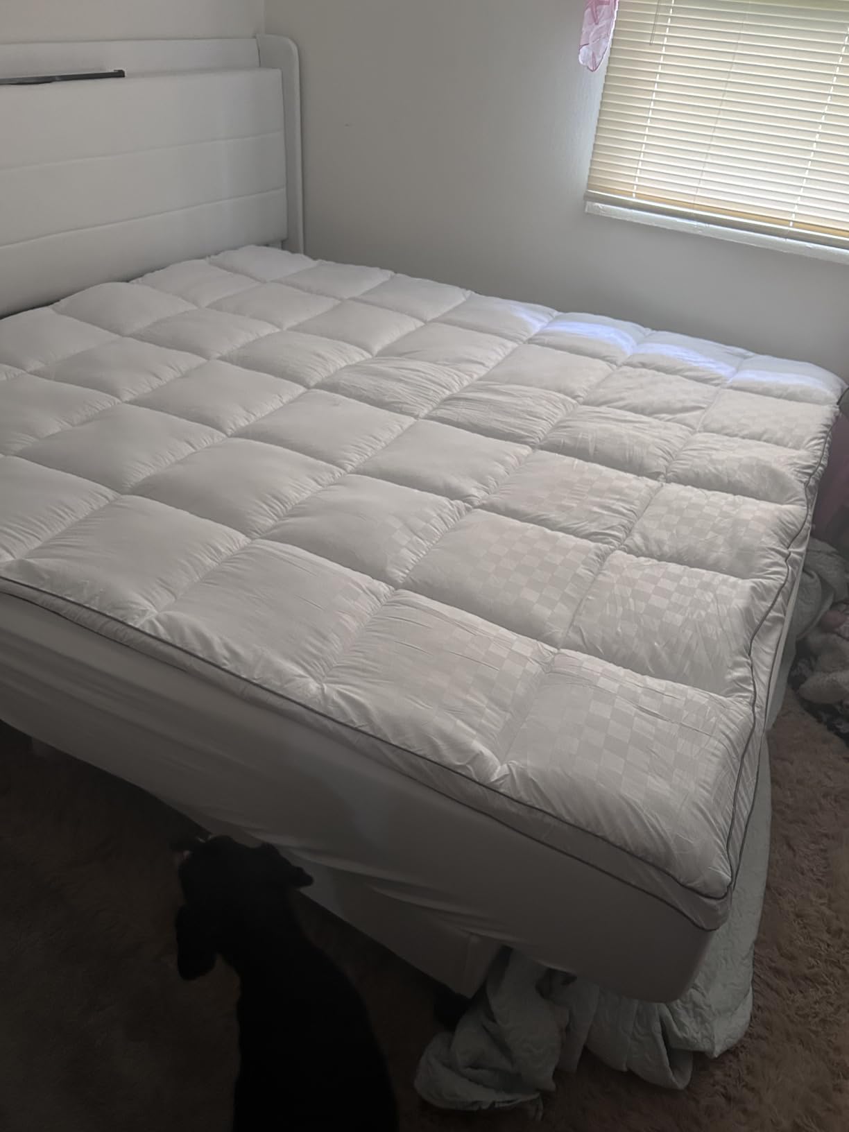 SameBed Mattress Topper King,Extra Thick Mattress Pad Cover for Back Pain,Cooling Mattress Protector with 8-21 Inch Deep Pocket,Overfilled Down Alternative Filling customer photo 2