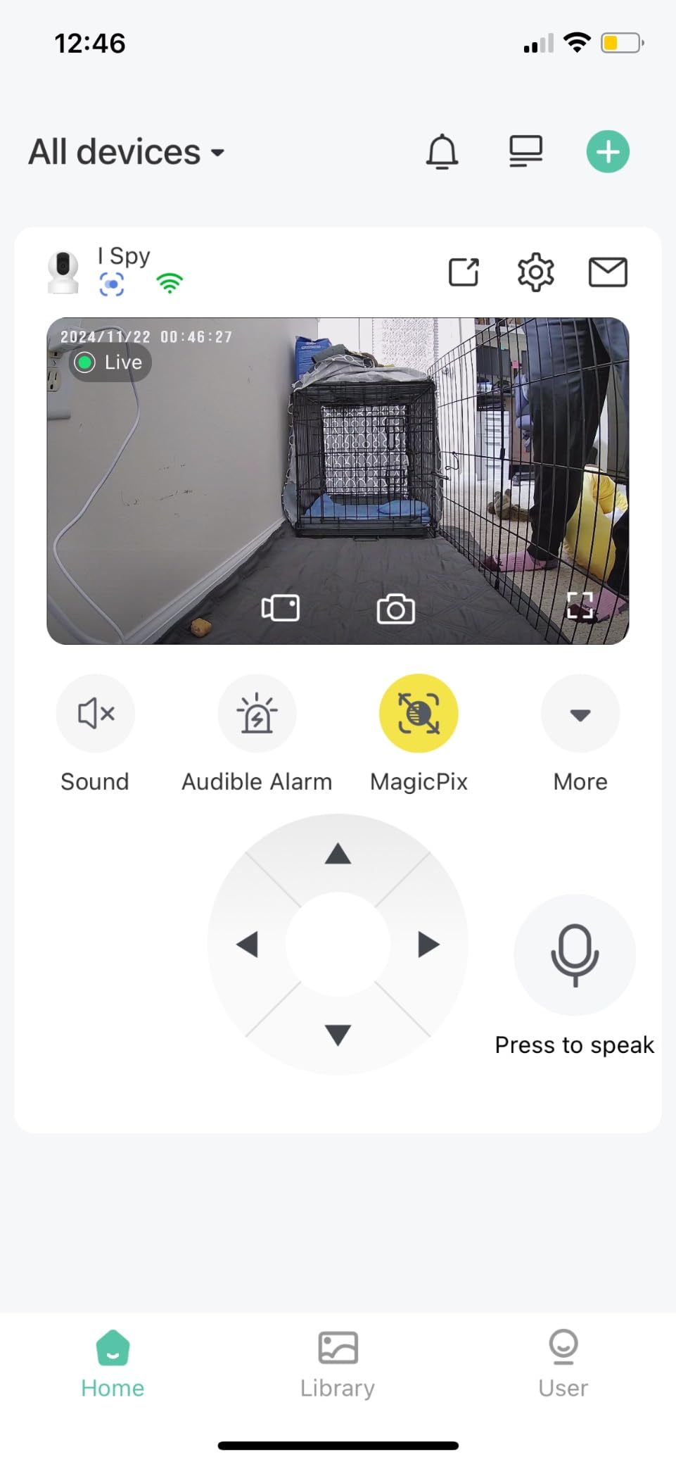 Pet Camera, 2K HD Dog Camera with Phone APP, 360° Pan/Tilt View Puppy Cam, One Click Call for Baby Monitor, MagivPix Night Vision,Motion Tracking Alarm with Cloud/Local SD,Home Indoor Security Cam customer photo 2
