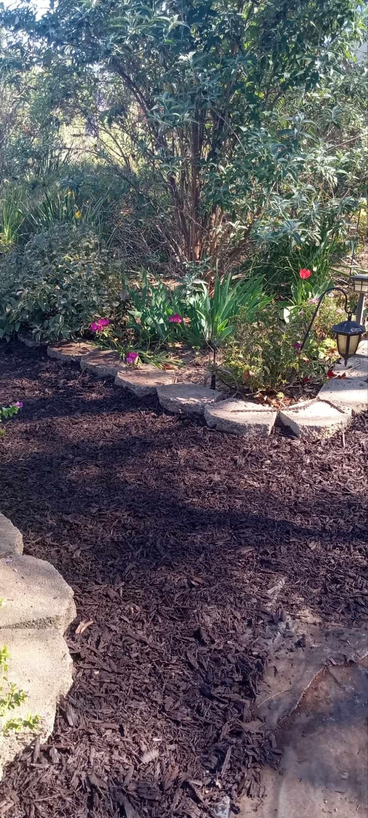 Rubberific Premium Shredded Rubber Mulch for Gardens, Lawns, and Landscaping | Long Lasting Color | Looks Like Natural Wood Mulch (1.5 CU. FT. - 27 LBS, Brown) customer photo 1