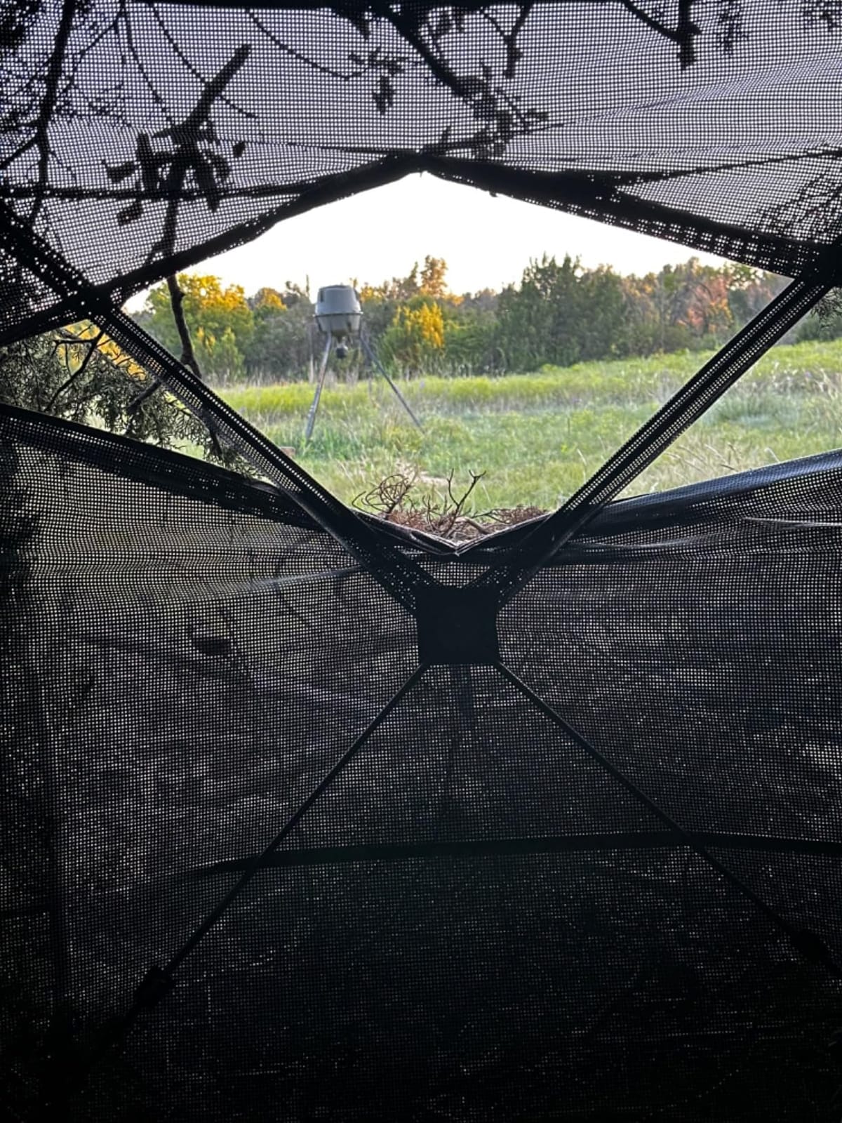 Extra Large Hunting Blind 4 Person, 288/360 Degree See Through Pop up Ground Blinds for Deer Turkey Duck Hunting, Bow Hunting Adjust Windows with Silent Zipper customer photo 1