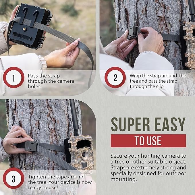 The...Cam Quick Camera Holder EasyStrap-3, Premium 3 Pack Trail Camera Straps,Game Camera Strap,Tree Belts,Durable Nylon Fiber,Hunting Gifts for Men, Hunting Utility Strap for Hanging Trail Cameras customer photo 1