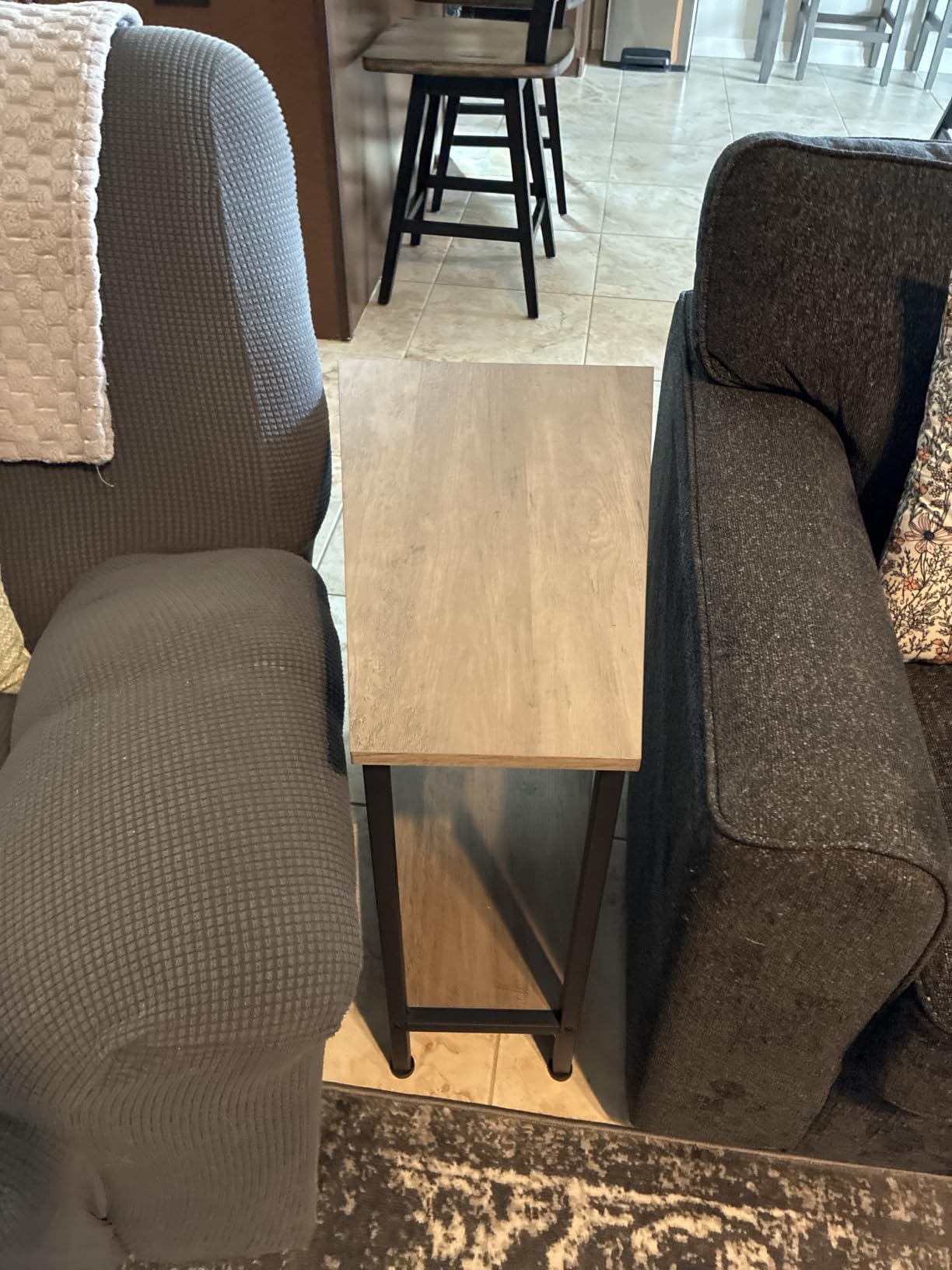 HOOBRO Wedge End Table, Recliner Wedge Side Table with Storage customer photo 1