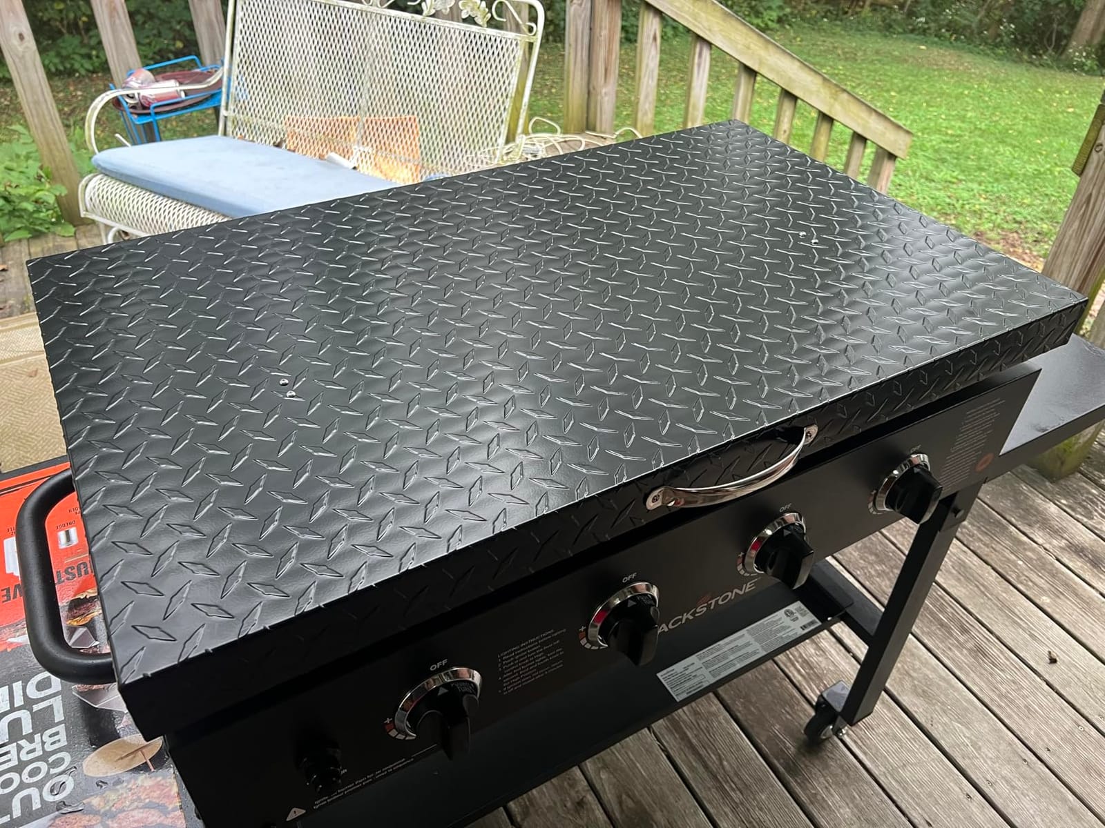 Flybold 36 Inch Blackstone Griddle Hard Cover – Aluminum Flat Top Grill Lid with Suitcase Handle – Lightweight, Weatherproof, Diamond Cut BBQ Replacement Cover for Blackstone & Member’s Mark Griddles customer photo 2